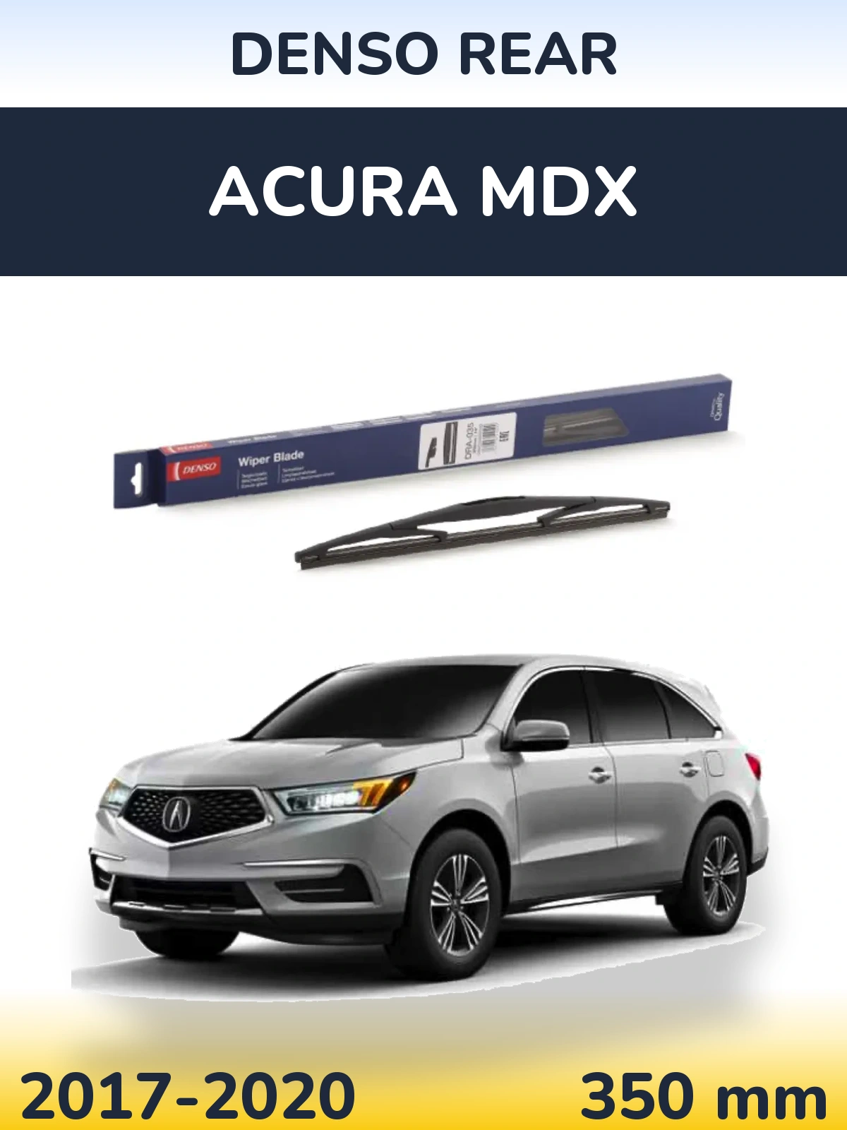 Rear wiper blade Denso Rear 350 mm for Acura MDX 2017-2020