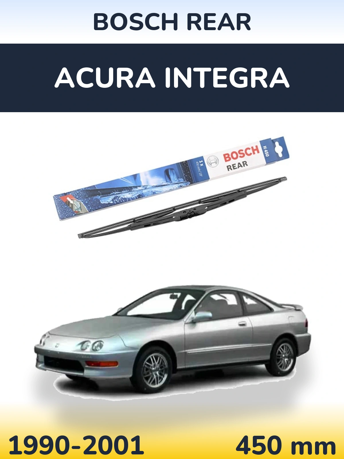 Rear wiper blade BOSCH Rear 450 mm for Acura Integra 1990-2001