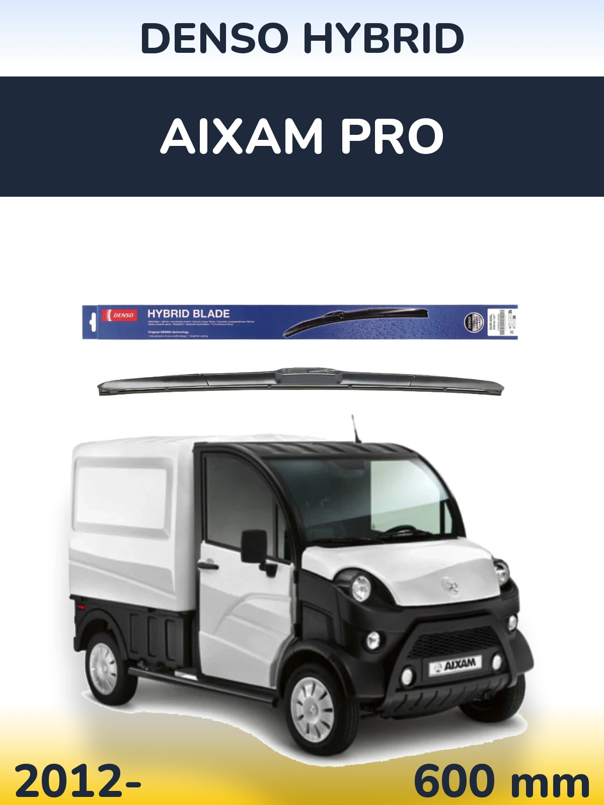 Передня щітка Denso Hybrid 600 мм для Aixam PRO 2012-2026