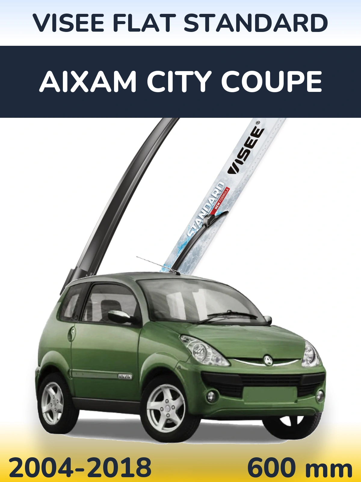 Przednia wycieraczka VISEE FLAT STANDARD 600 mm do Aixam City Coupe 2004-2018