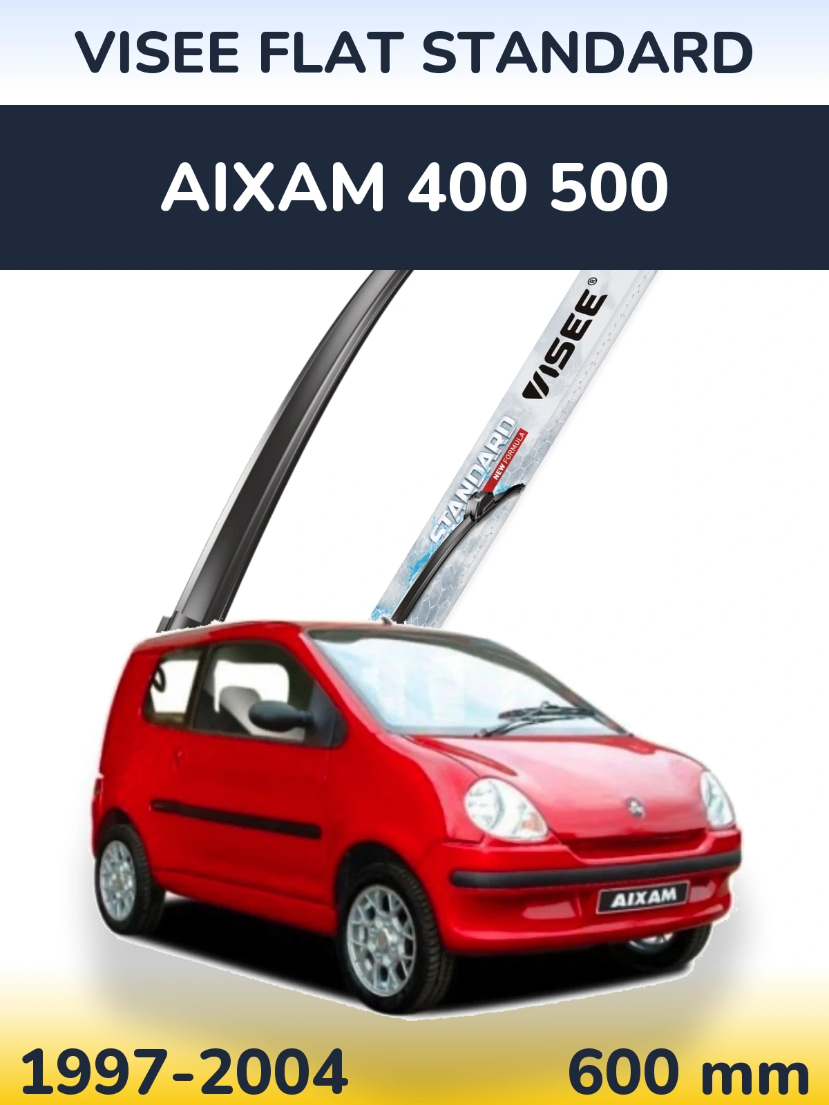 Przednia wycieraczka VISEE FLAT STANDARD 600 mm do Aixam 400 500 1997-2004