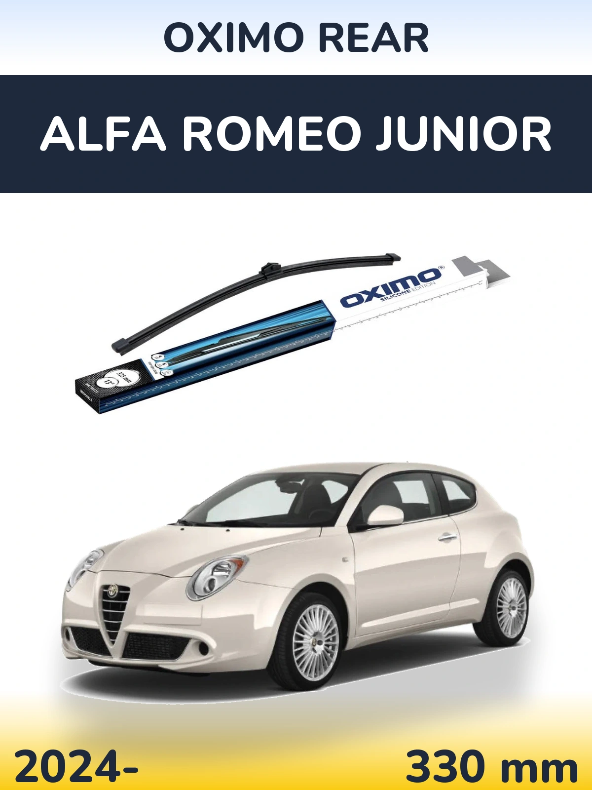 Rear wiper blade Oximo Rear 325 mm for Alfa Romeo Junior 2024-2026