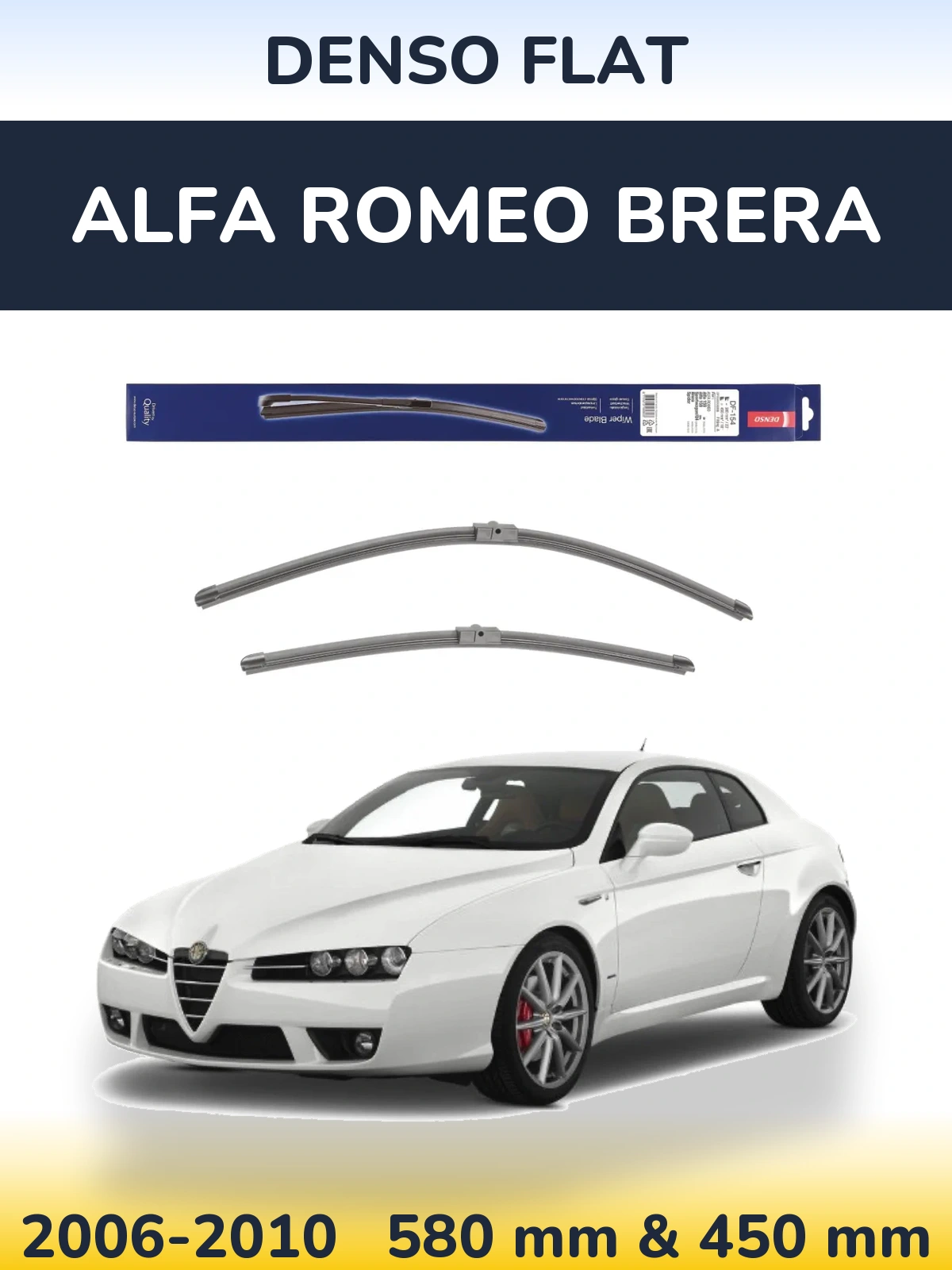 Комплект передних дворников Denso Flat 580 & 450 мм для Alfa Romeo Brera 2006-2010
