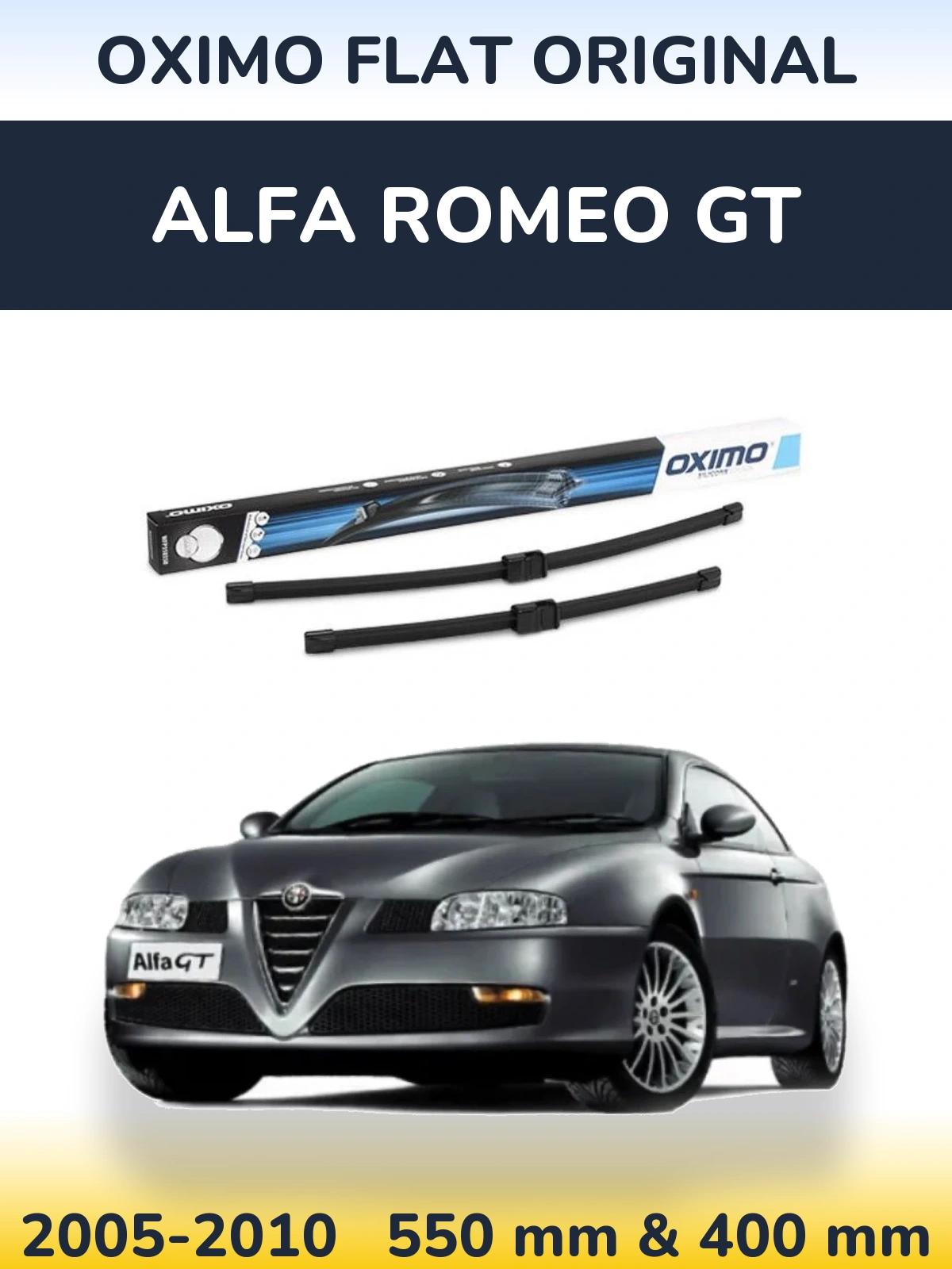 Комплект передніх щіток Oximo Flat Original 550 & 400 мм для Alfa Romeo GT 2005-2010