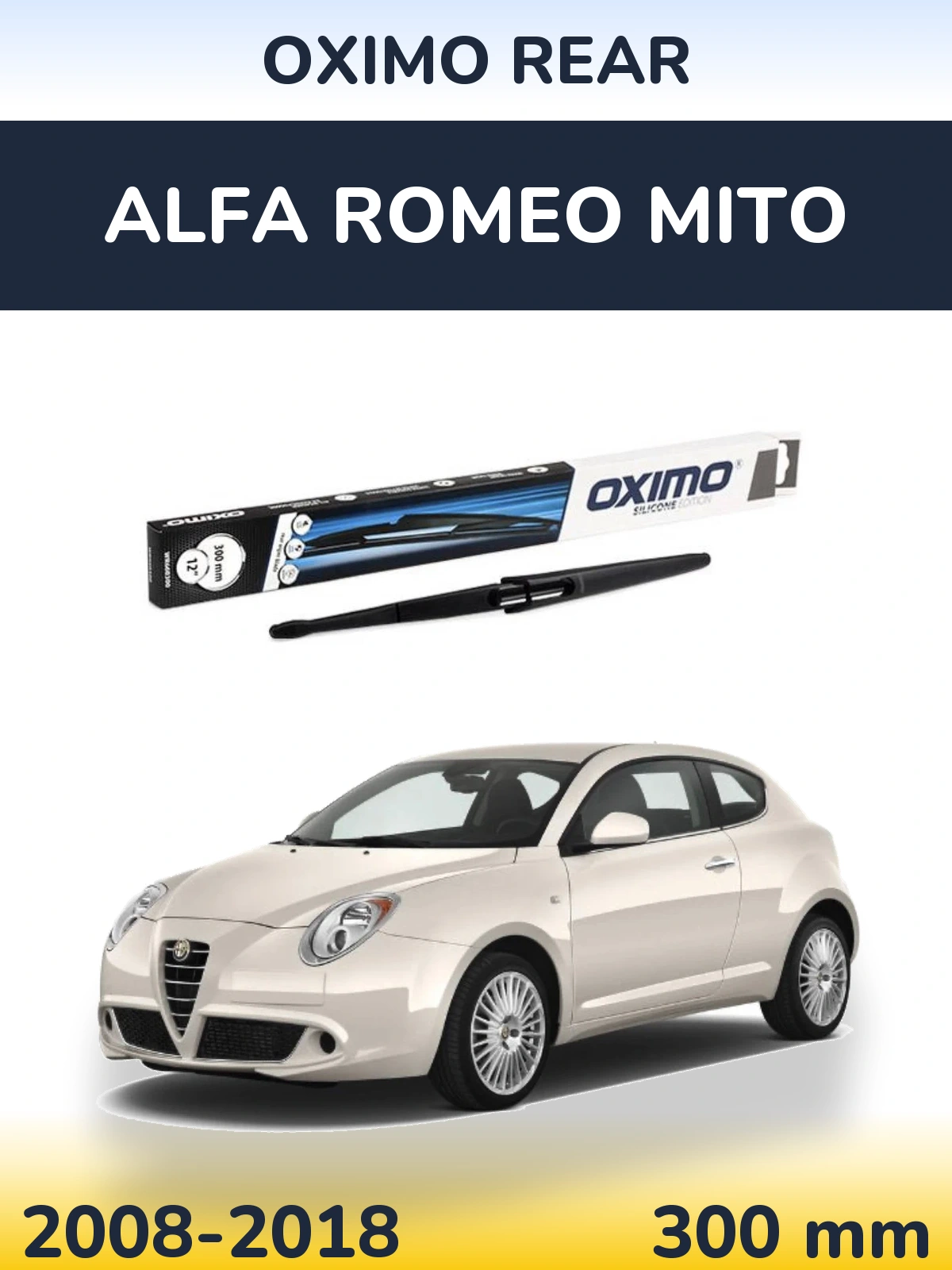 Задня щітка Oximo Rear 300 мм для Alfa Romeo MiTo 2008-2018
