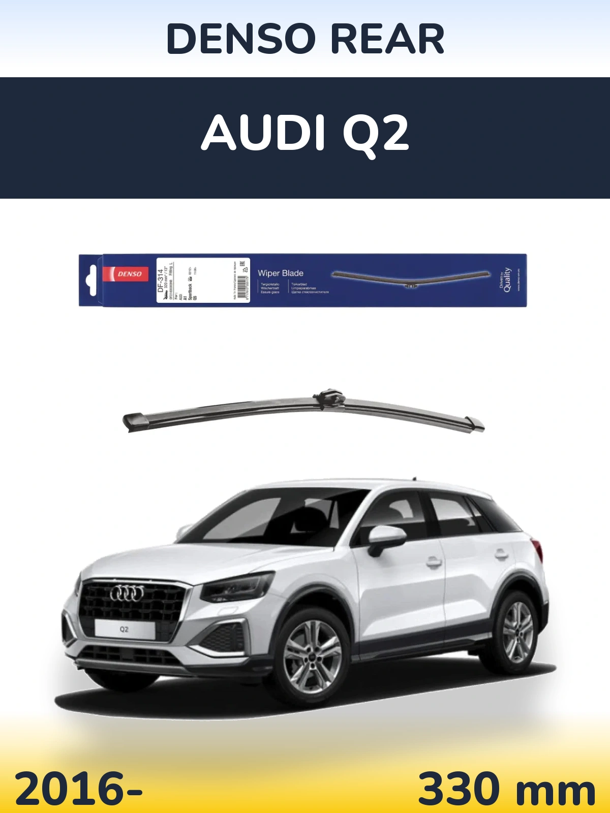 Rear wiper blade Denso Rear 320 mm for Audi Q2 2016-2026