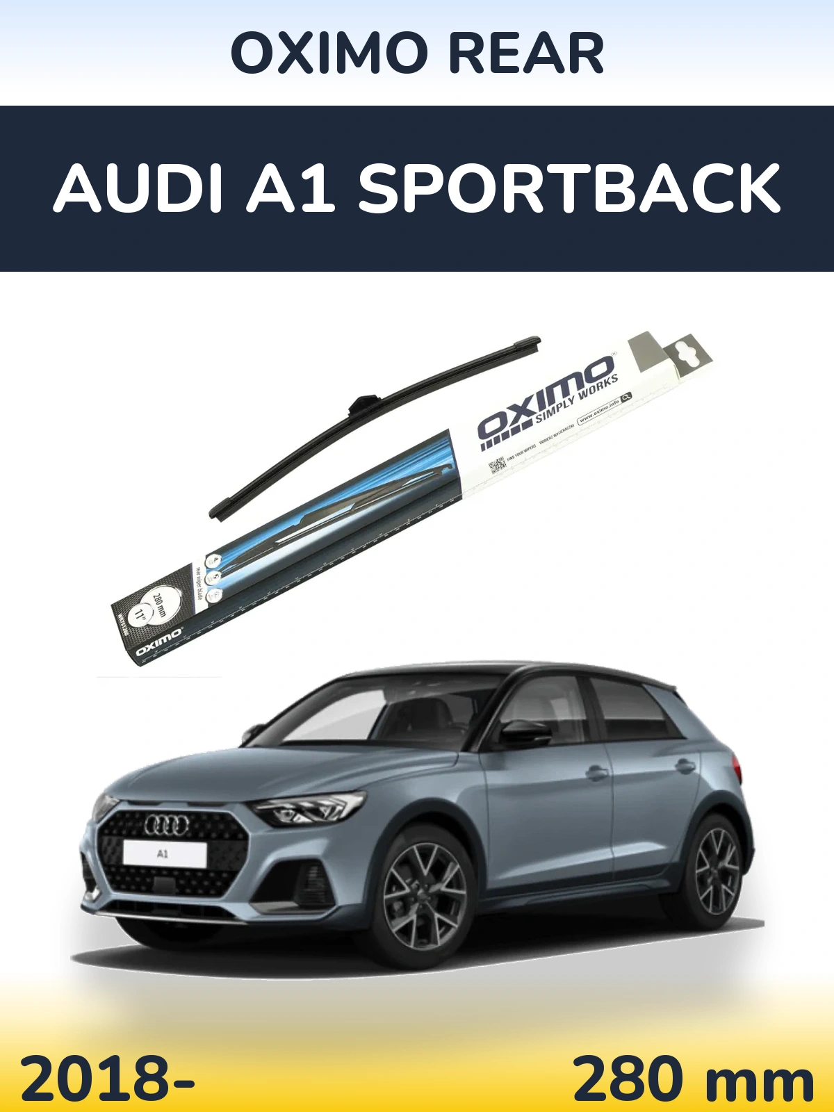 Tylna wycieraczka Oximo Rear 280 mm do Audi A1 Sportback 2018-2026