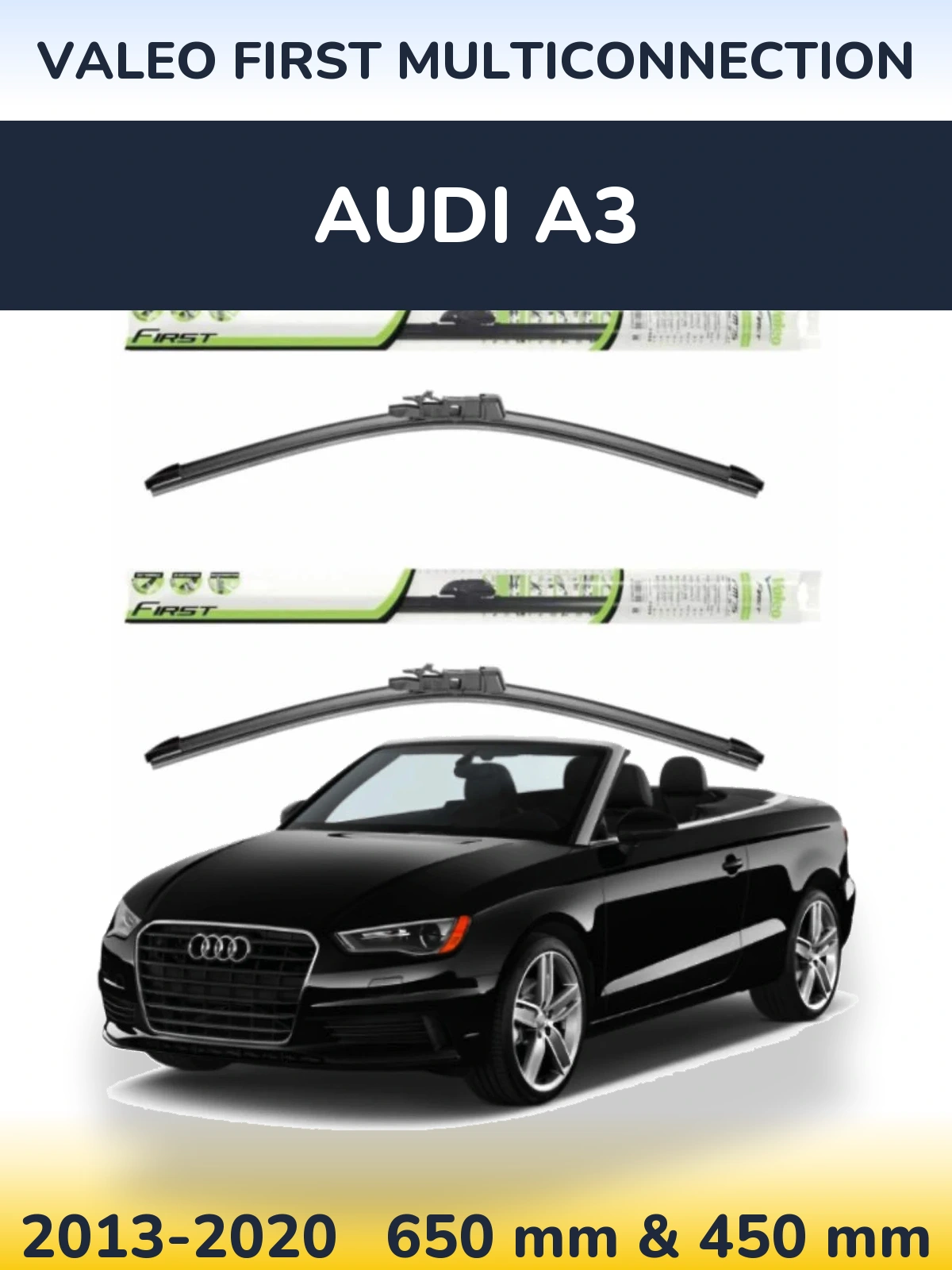 Komplet przednich wycieraczek Valeo First MultiConnection 650 & 450 mm do Audi A3 2013-2020