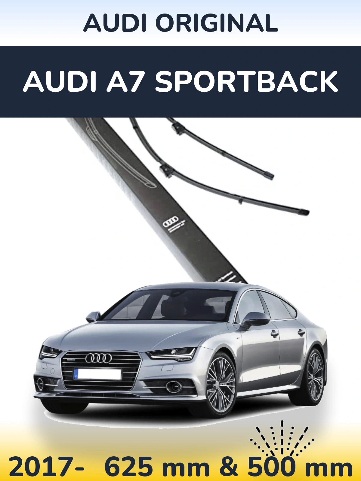 Комплект передних дворников Audi OEM Audi Original 625 & 500 мм для Audi A7 Sportback 2017-2026