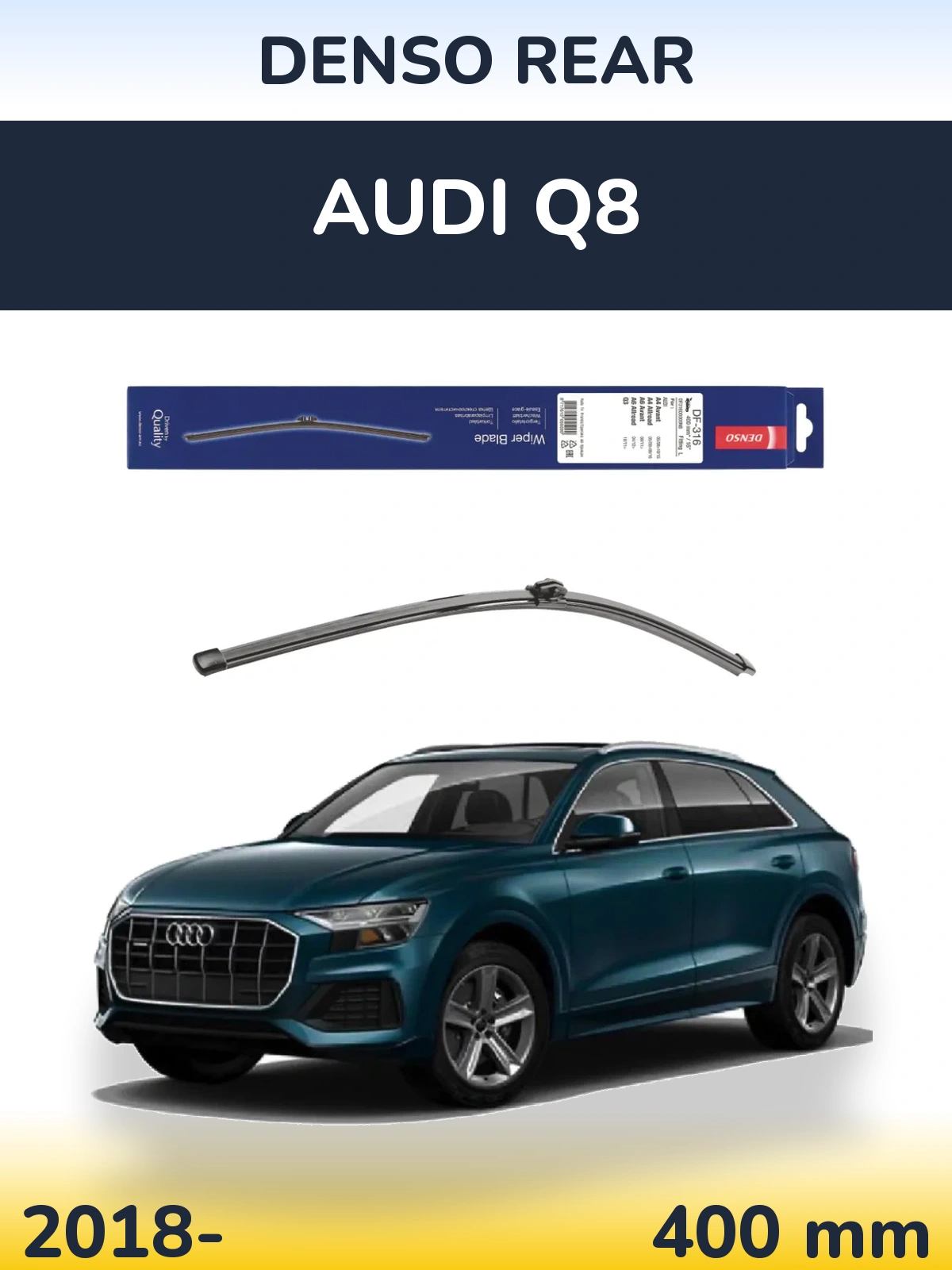 Задний дворник Denso Rear 400 мм для Audi Q8 2018-2026