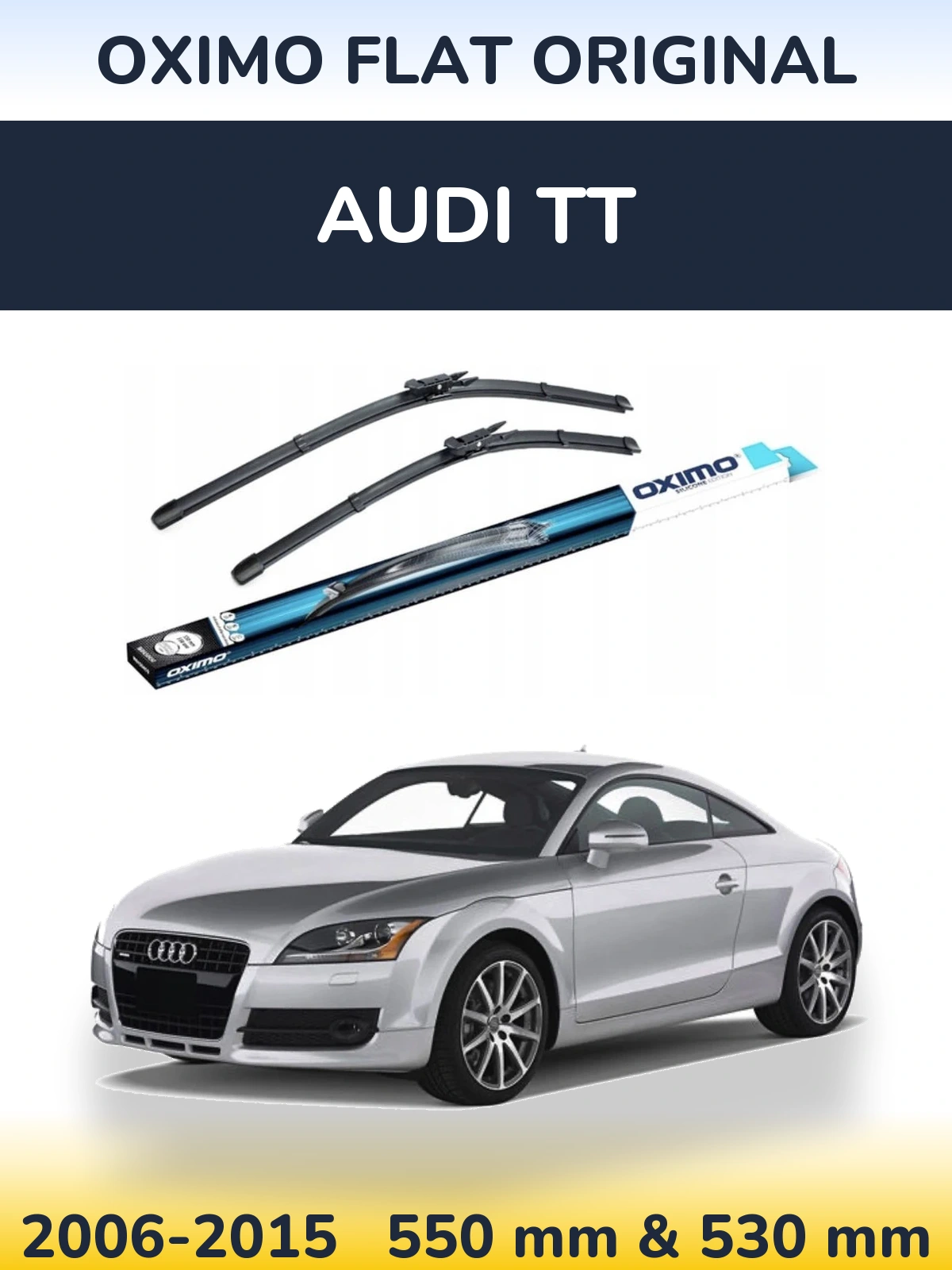 Komplet przednich wycieraczek Oximo Flat Original 550 & 530 mm do Audi TT 2006-2015