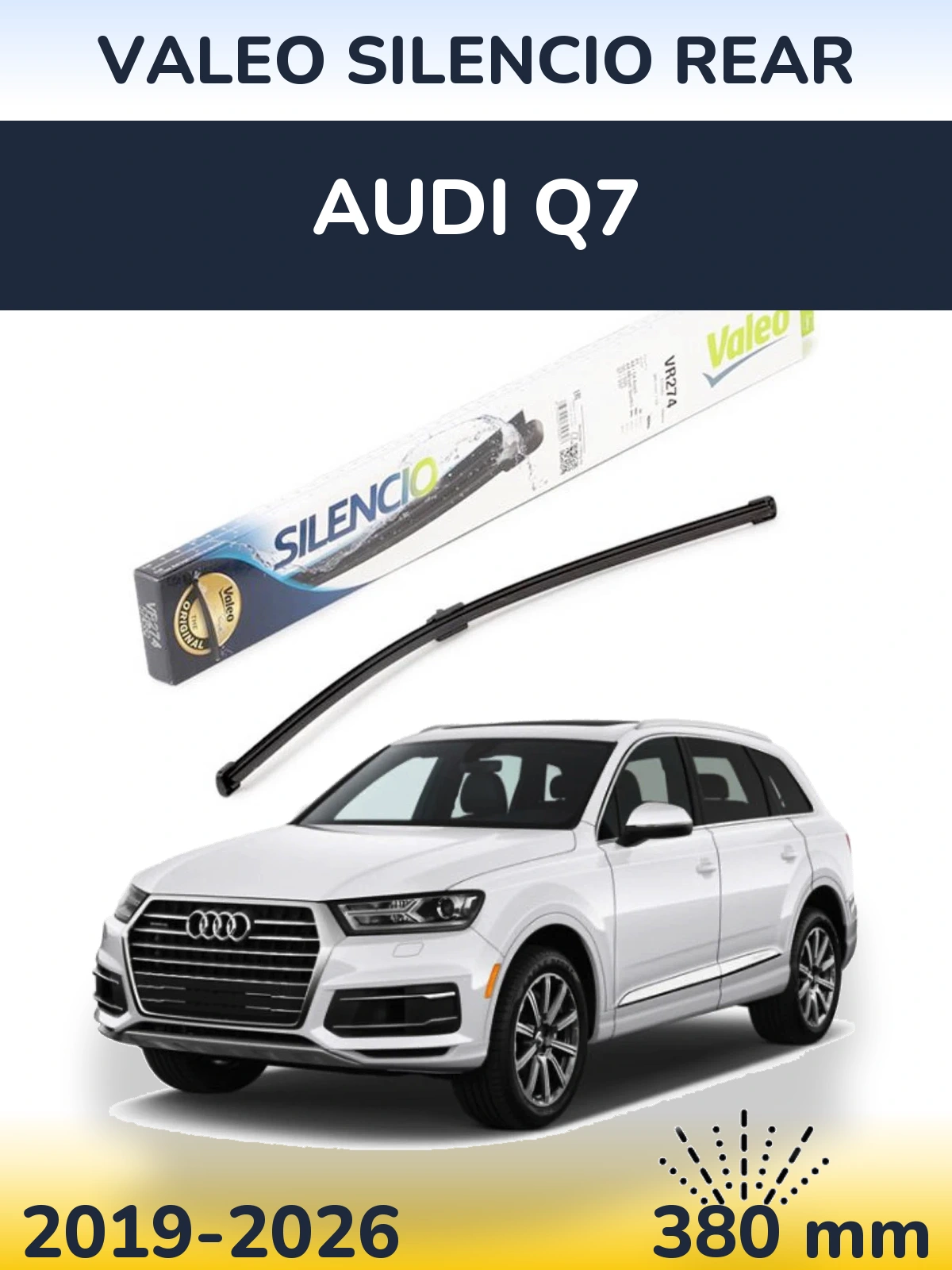 Tylna wycieraczka Valeo Silencio Rear 380 mm do Audi Q7 2019-2026