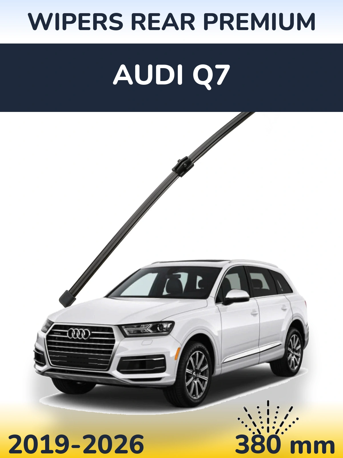 Задний дворник WIPERS REAR PREMIUM 380 мм для Audi Q7 2019-2026