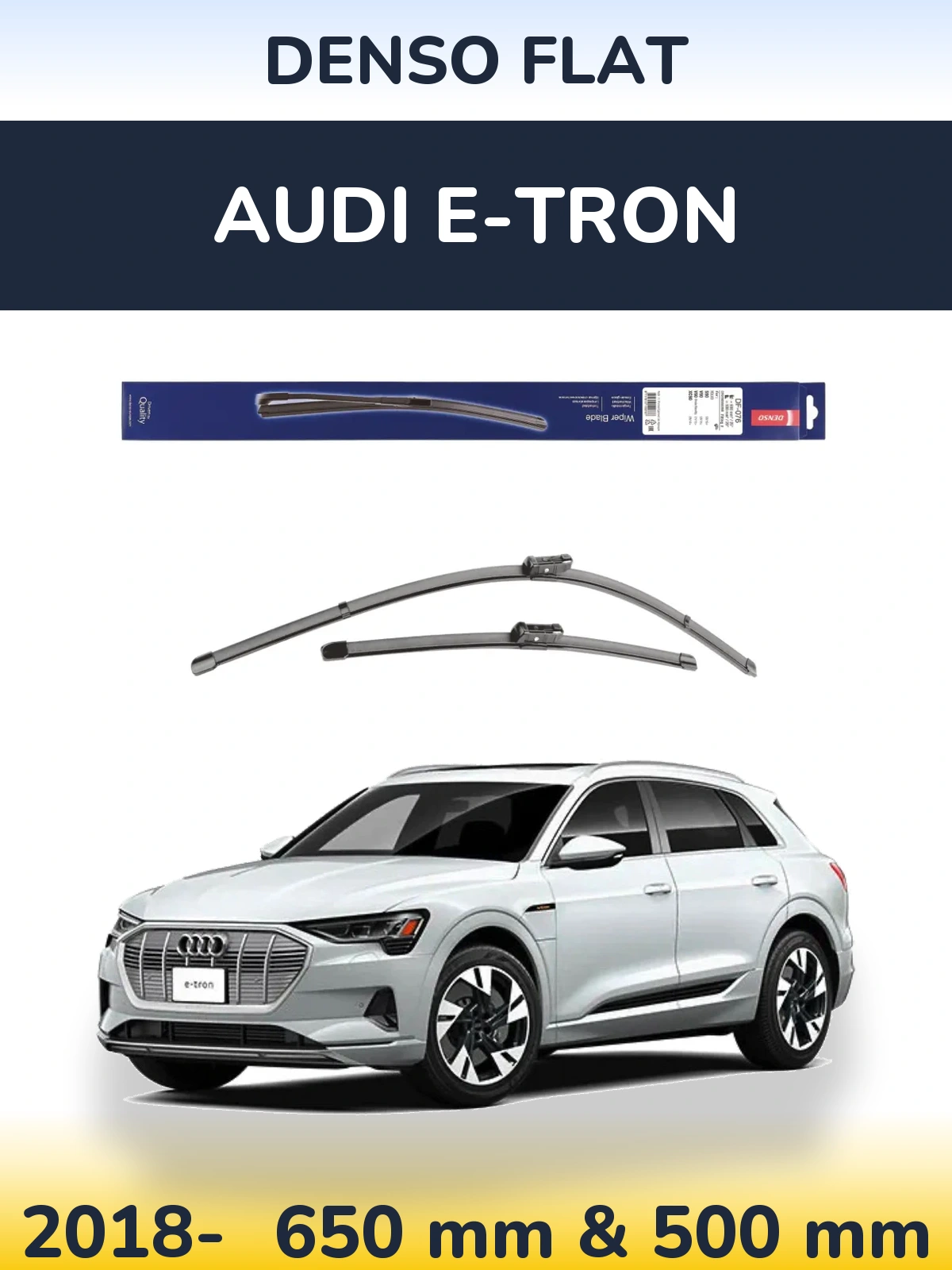 Komplet przednich wycieraczek Denso Flat 630 & 500 mm do Audi e-tron 2018-2026