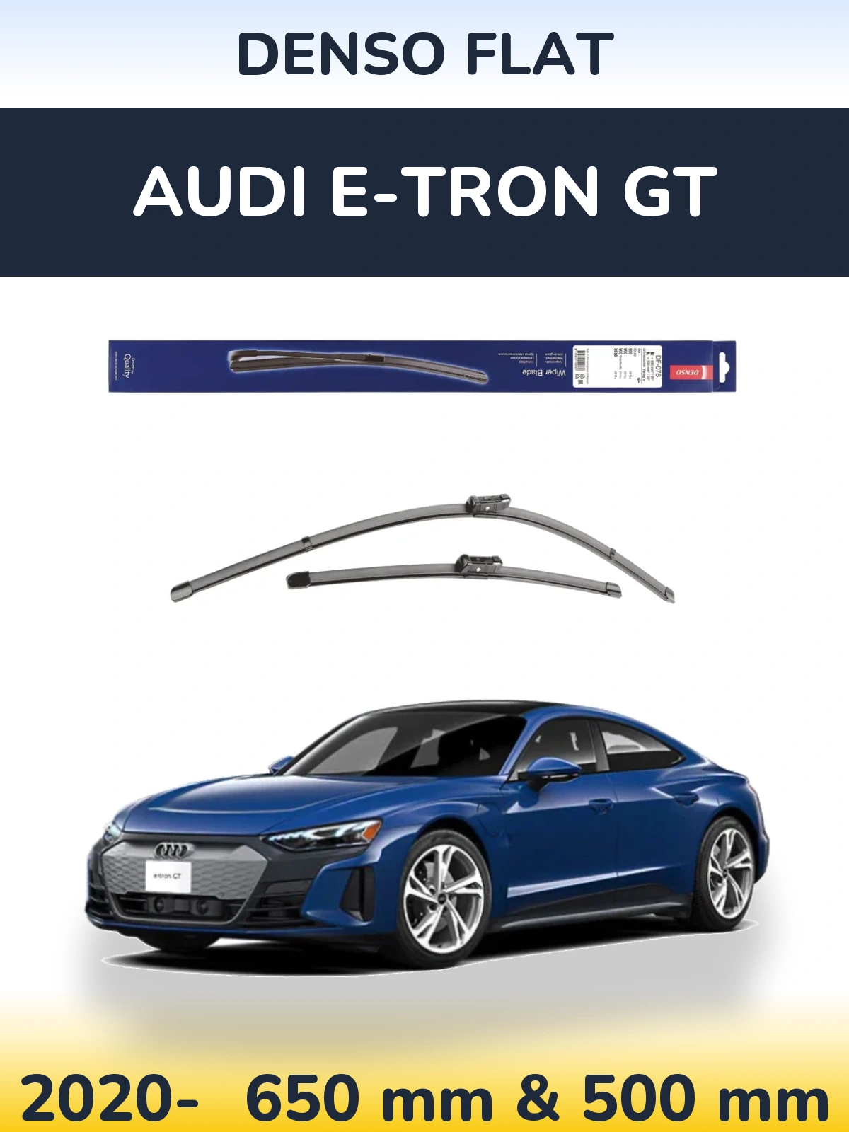 Комплект передних дворников Denso Flat 630 & 500 мм для Audi e-tron GT 2020-2026