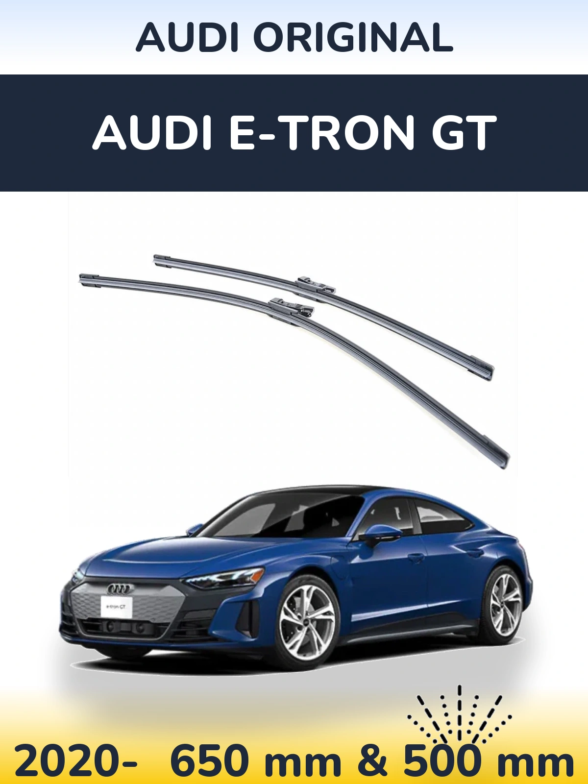 Komplet przednich wycieraczek Audi OEM Audi Original 650 & 500 mm do Audi e-tron GT 2020-2026