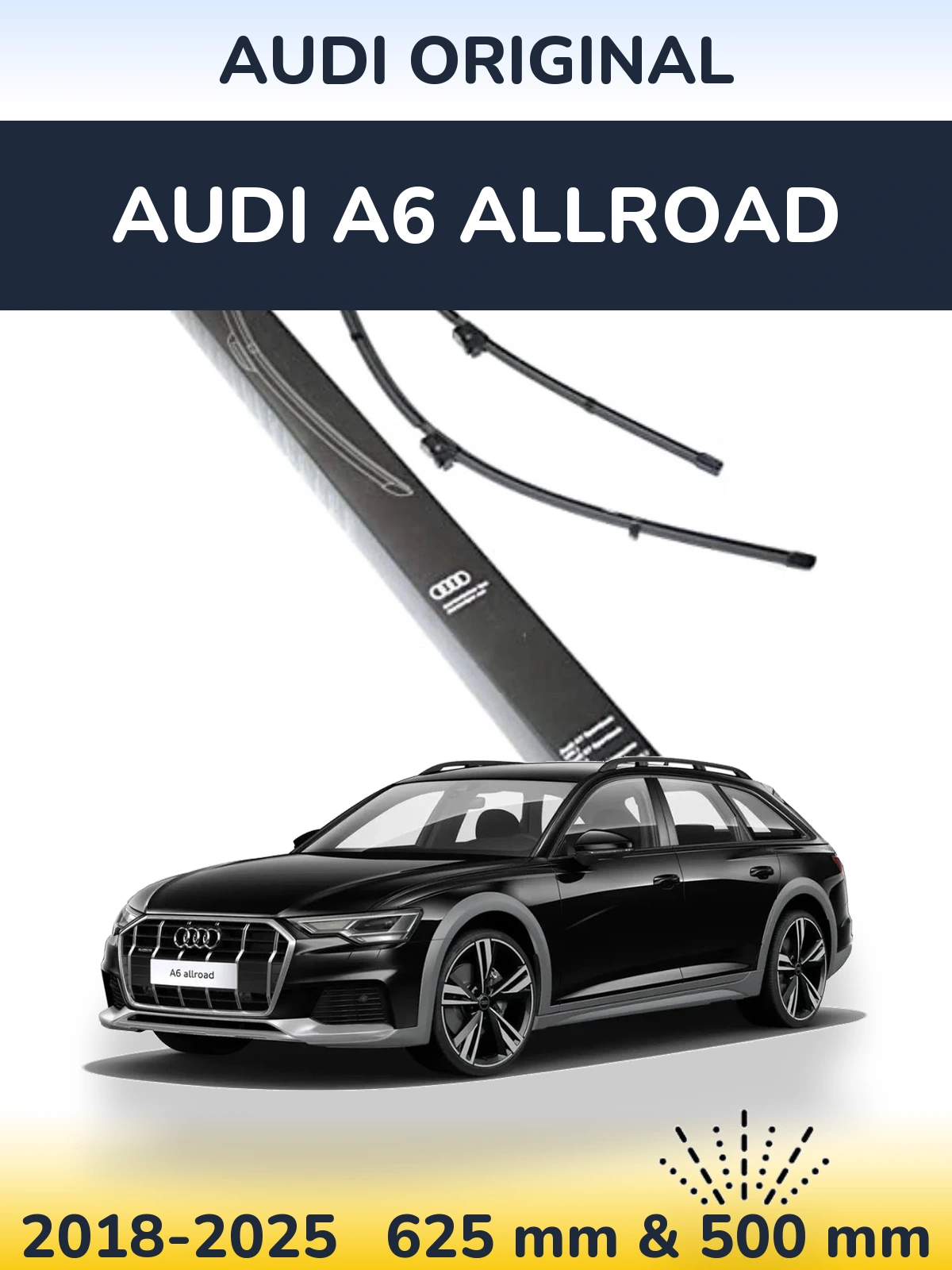 Front wiper blade set Audi OEM Audi Original 625 & 500 mm for Audi A6 Allroad 2018-2025