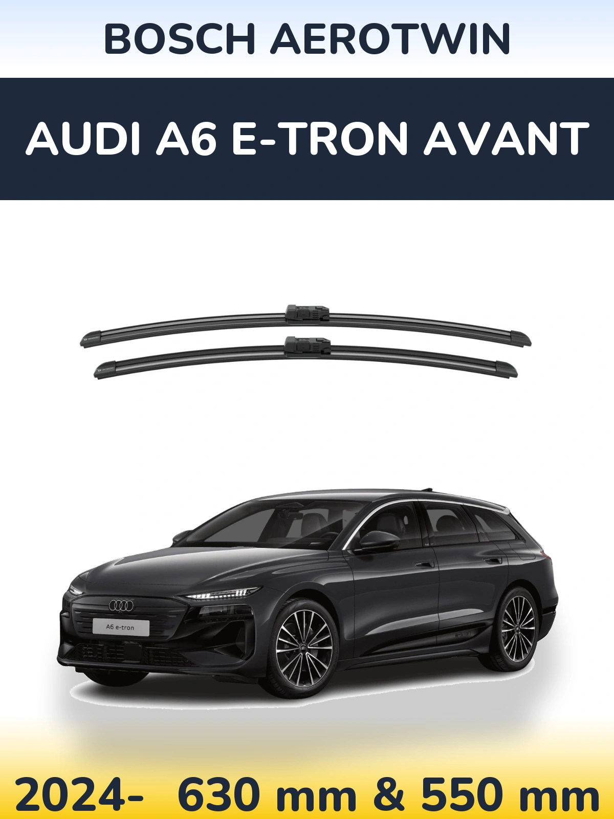Komplet przednich wycieraczek BOSCH AeroTwin 625 & 550 mm do Audi A6 e-tron Avant 2024-2026