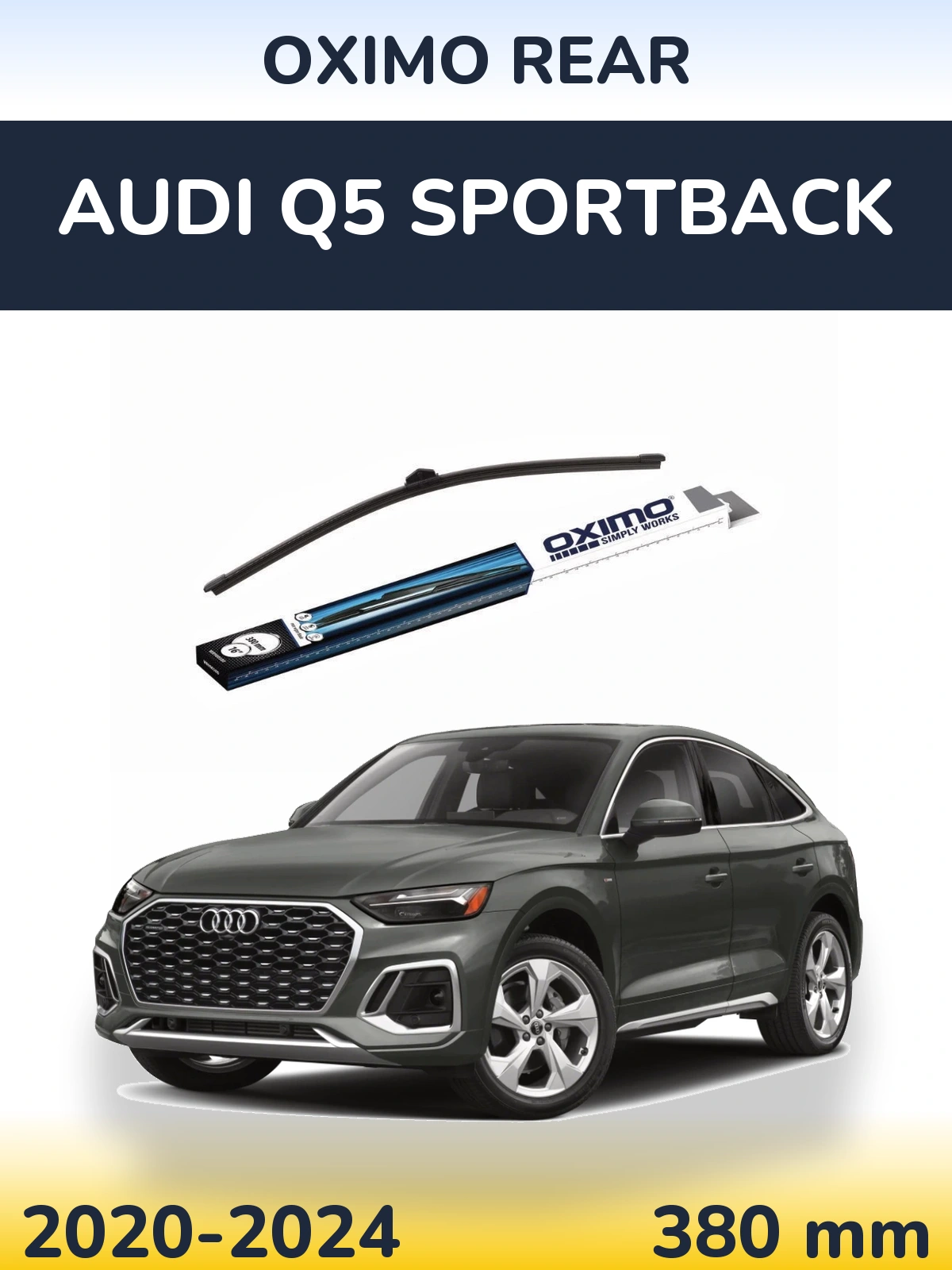 Задний дворник Oximo Rear 380 мм для Audi Q5 Sportback 2020-2024