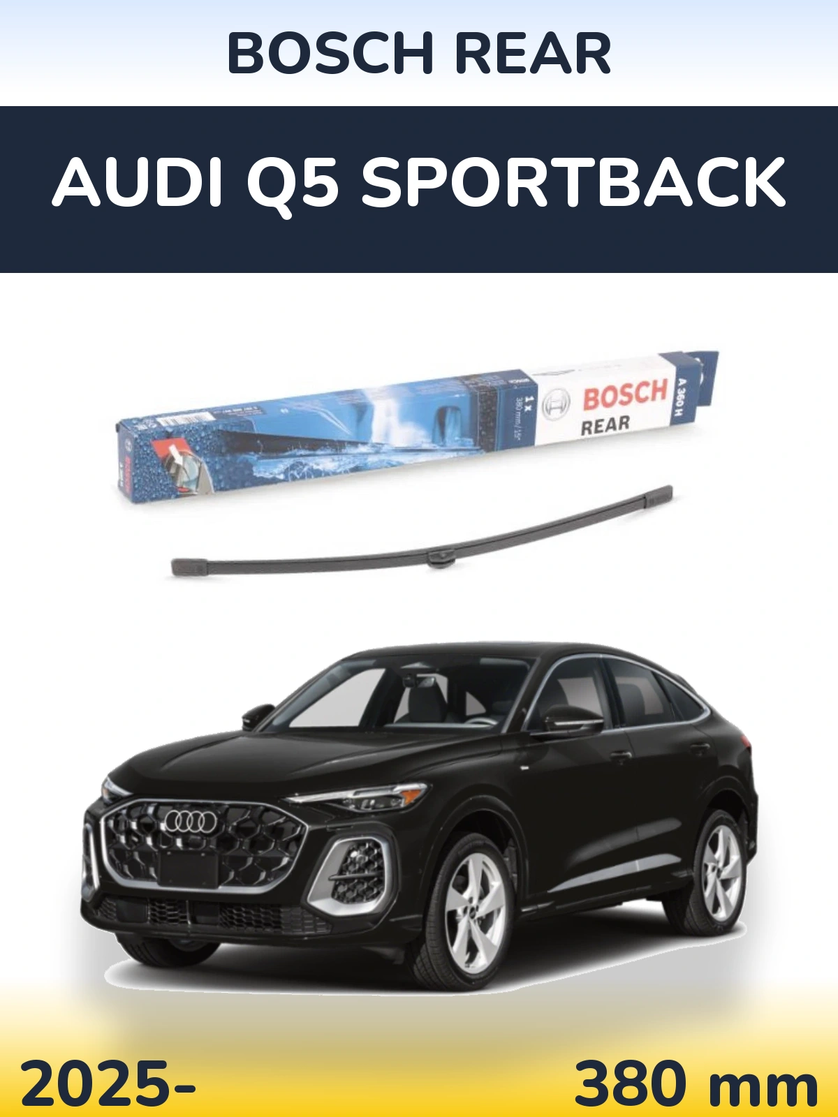 Tylna wycieraczka BOSCH Rear 380 mm do Audi Q5 Sportback 2025-2026