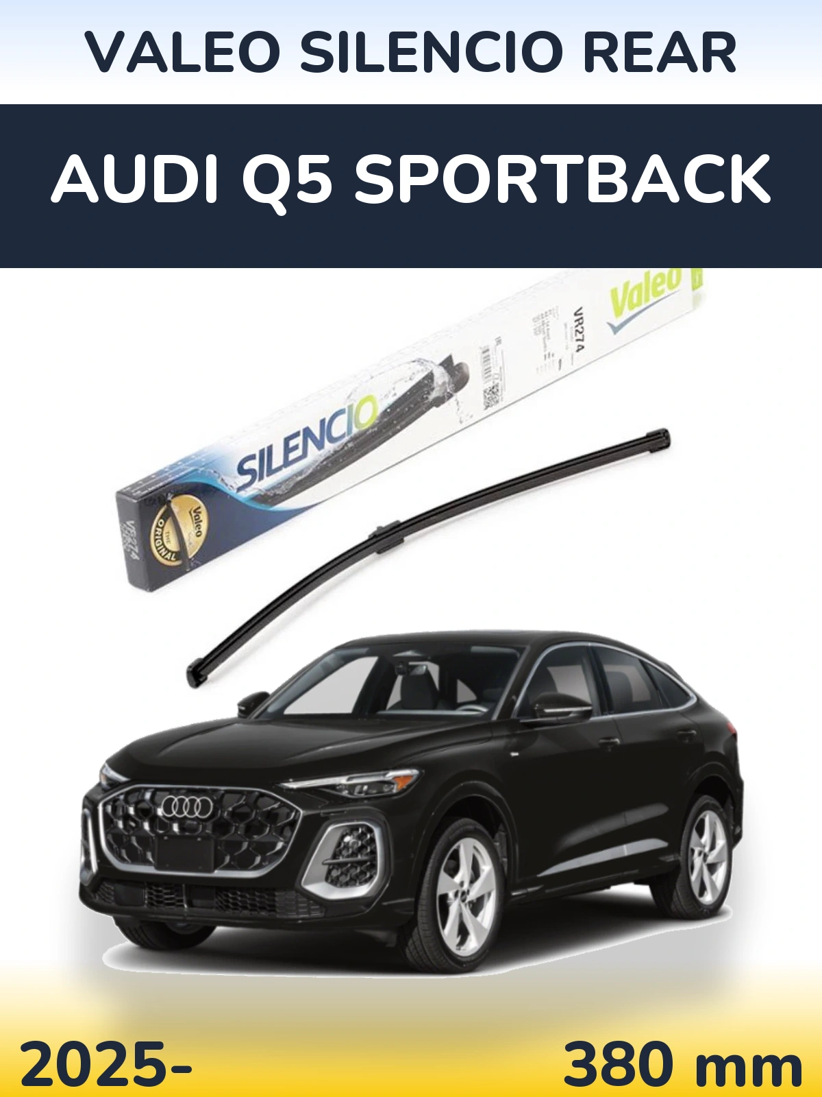 Задня щітка Valeo Silencio Rear 380 мм для Audi Q5 Sportback 2025-2026