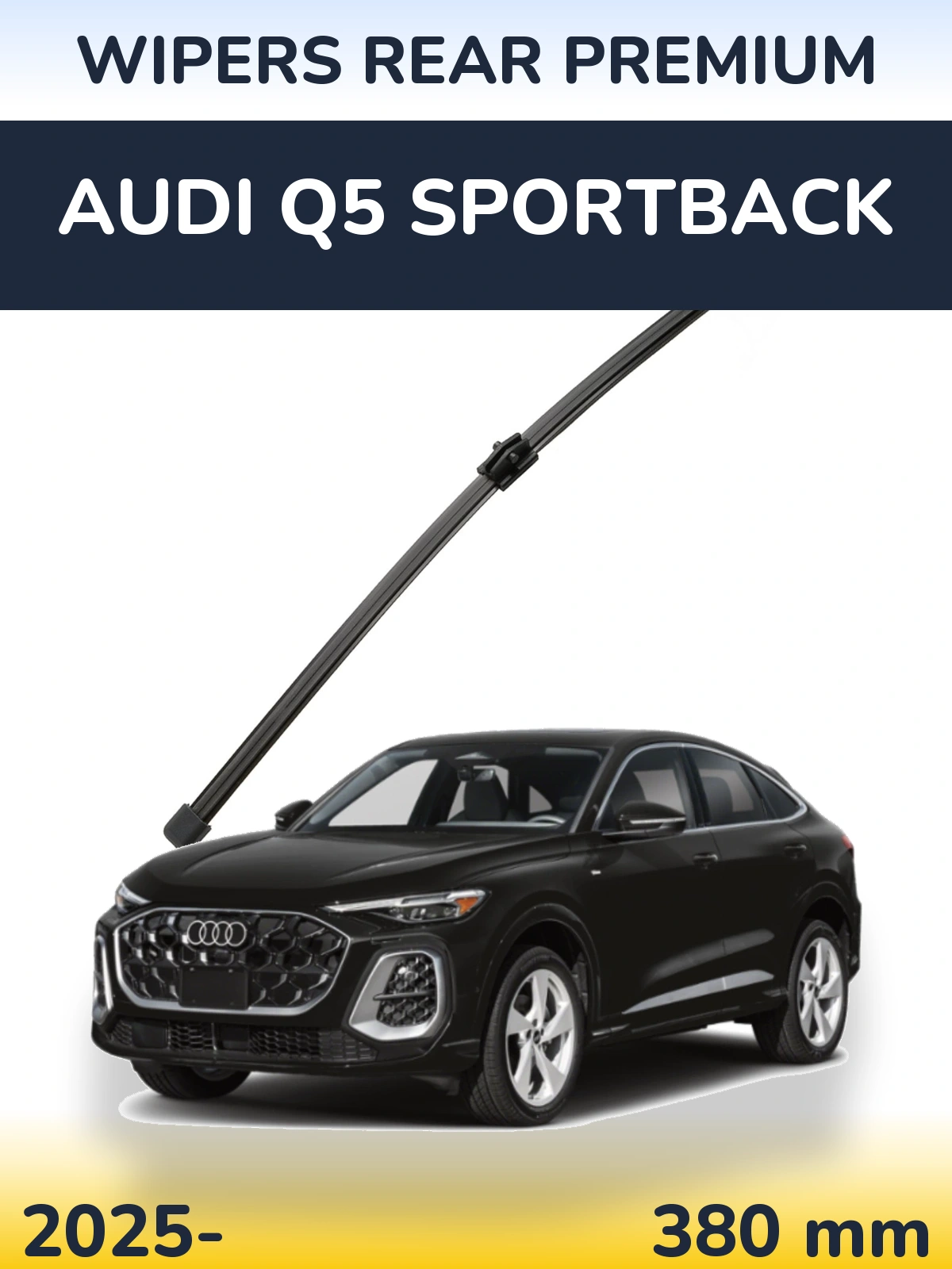 Rear wiper blade WIPERS REAR PREMIUM 380 mm for Audi Q5 Sportback 2025-2026