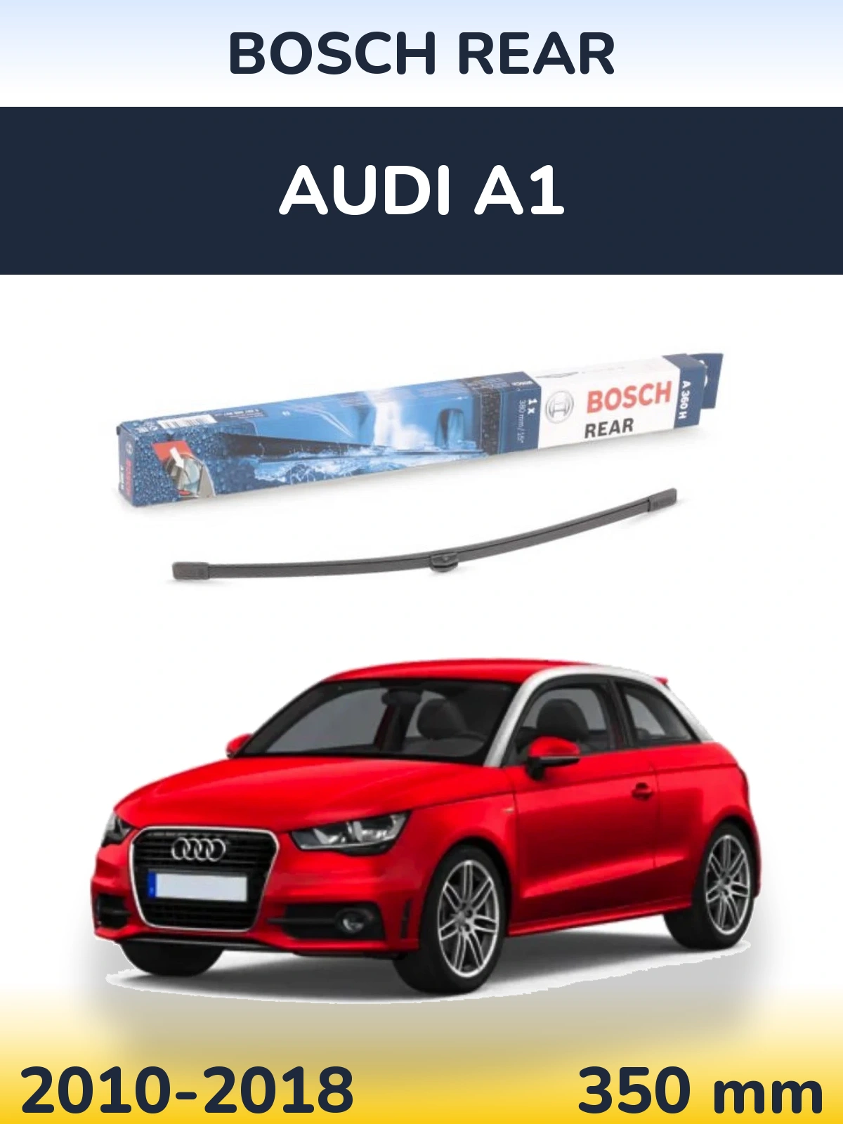 Задня щітка BOSCH Rear 380 мм для Audi A1 2010-2018