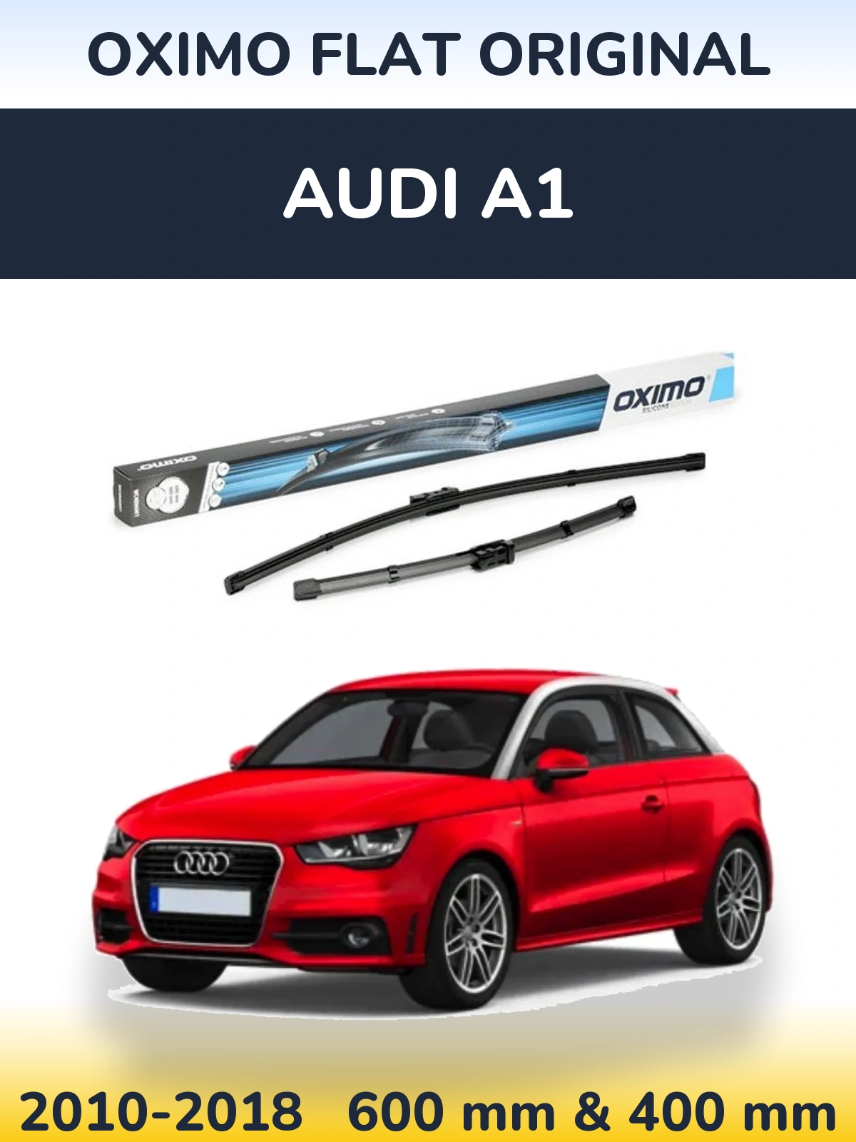 Komplet przednich wycieraczek Oximo Flat Original 600 & 400 mm do Audi A1 2010-2018