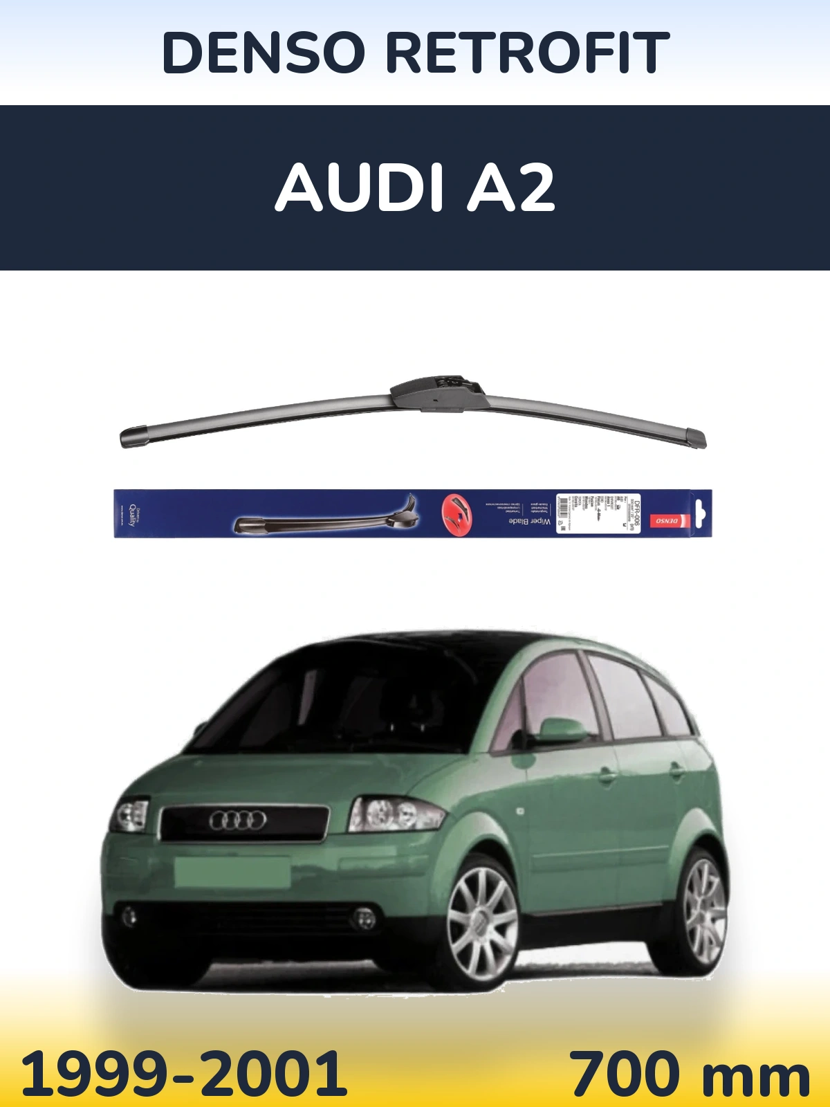 Передний дворник Denso Retrofit 700 мм для Audi A2 1999-2001