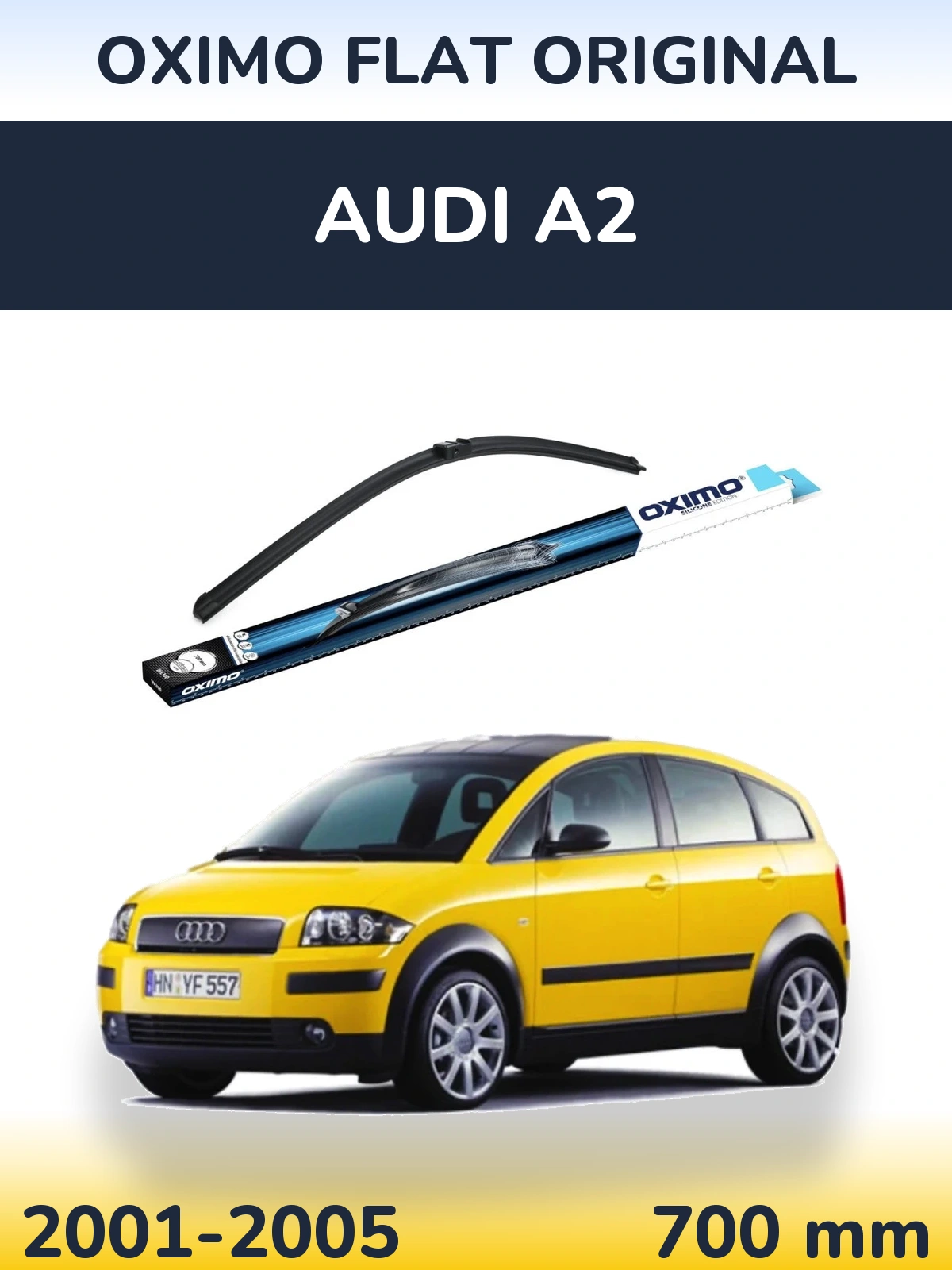 Front wiper blade Oximo Flat Original 700 mm for Audi A2 2001-2005