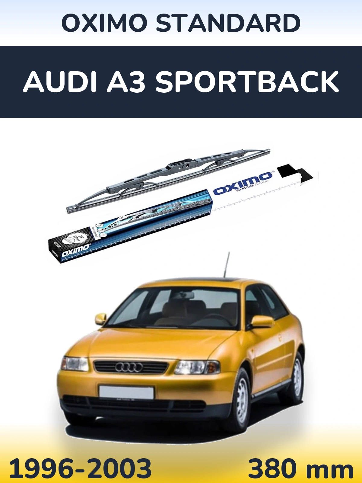 Задня щітка Oximo Standard 375 мм для Audi A3 Sportback 1996-2003