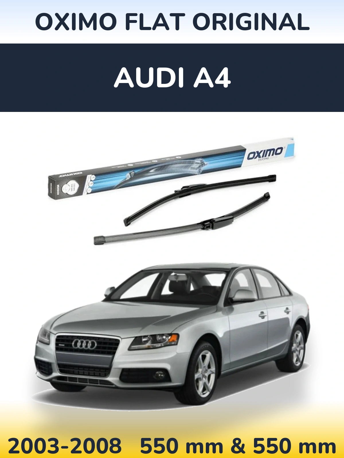Комплект передних дворников Oximo Flat Original 550 & 550 мм для Audi A4 2003-2008
