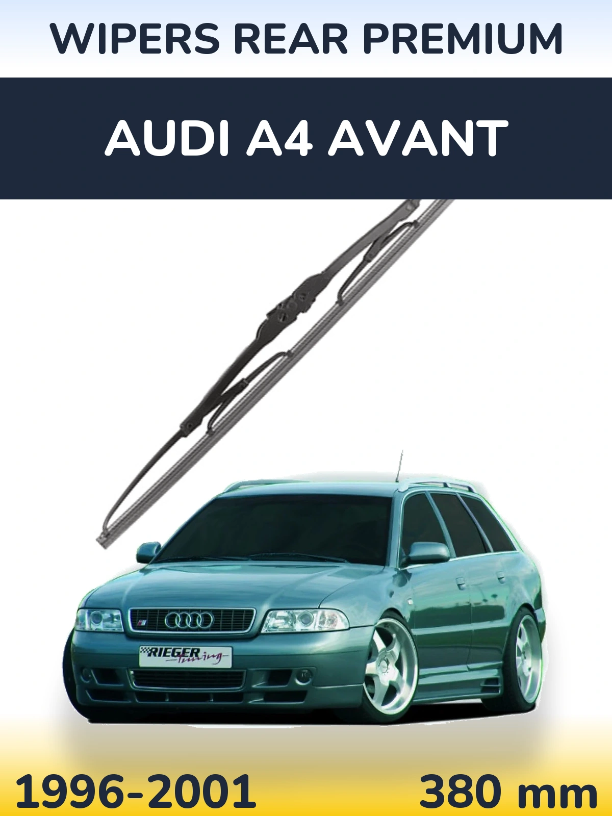 Rear wiper blade WIPERS REAR PREMIUM 380 mm for Audi A4 Avant 1996-2001