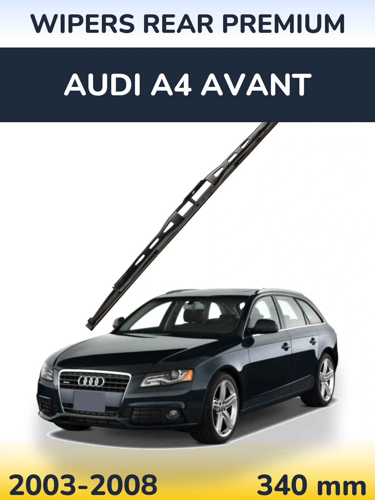 Rear wiper blade WIPERS REAR PREMIUM 340 mm for Audi A4 Avant 2003-2008