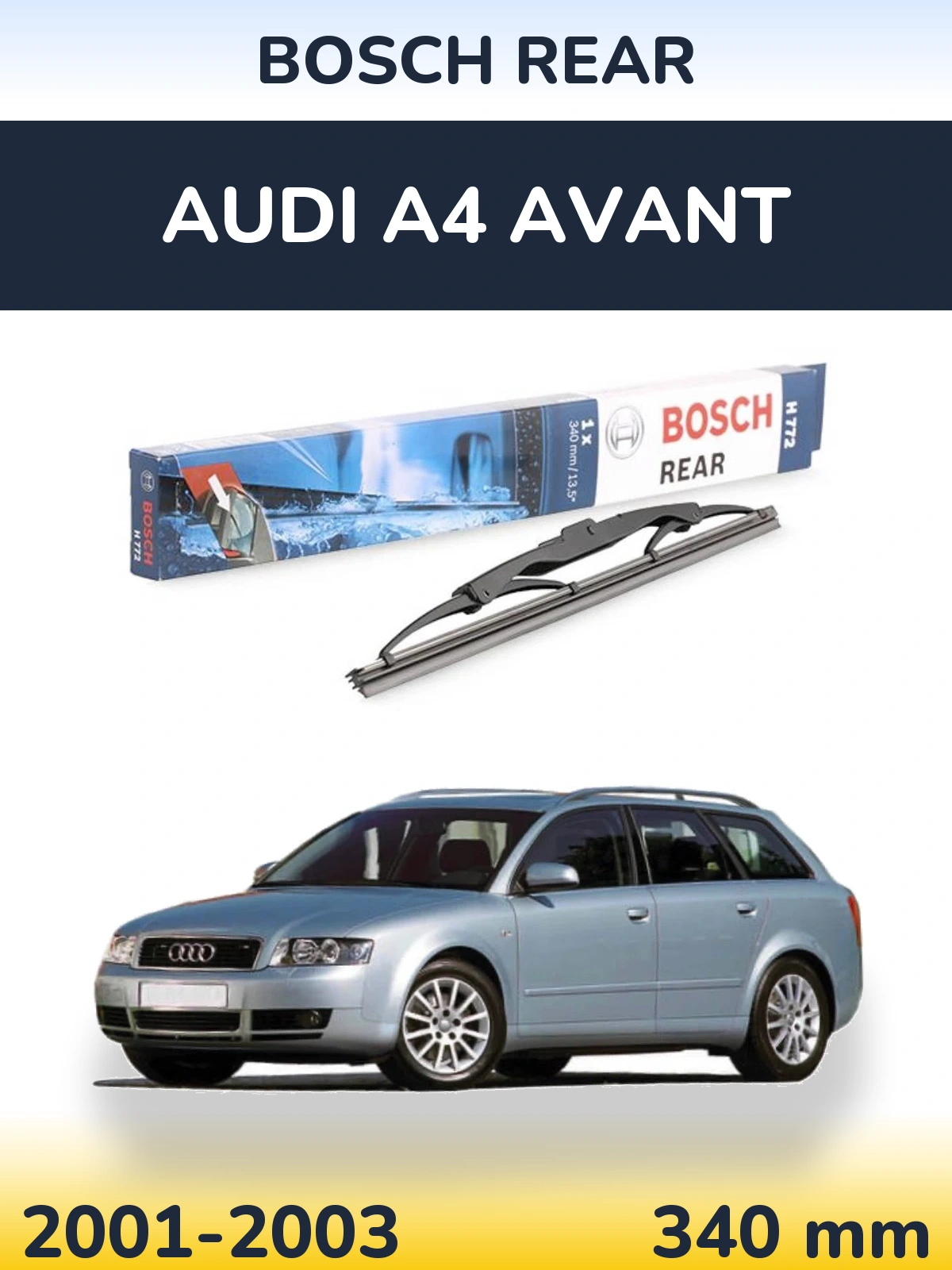 Tylna wycieraczka BOSCH Rear 340 mm do Audi A4 Avant 2001-2003