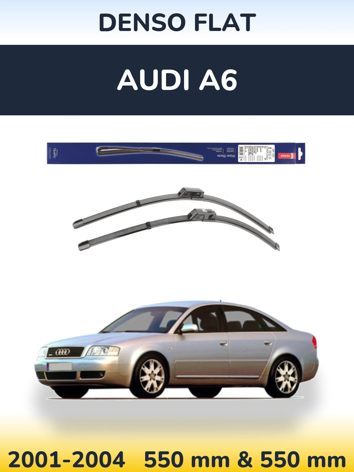 Комплект передних дворников Denso Flat 550 & 550 мм для Audi A6 2001-2004