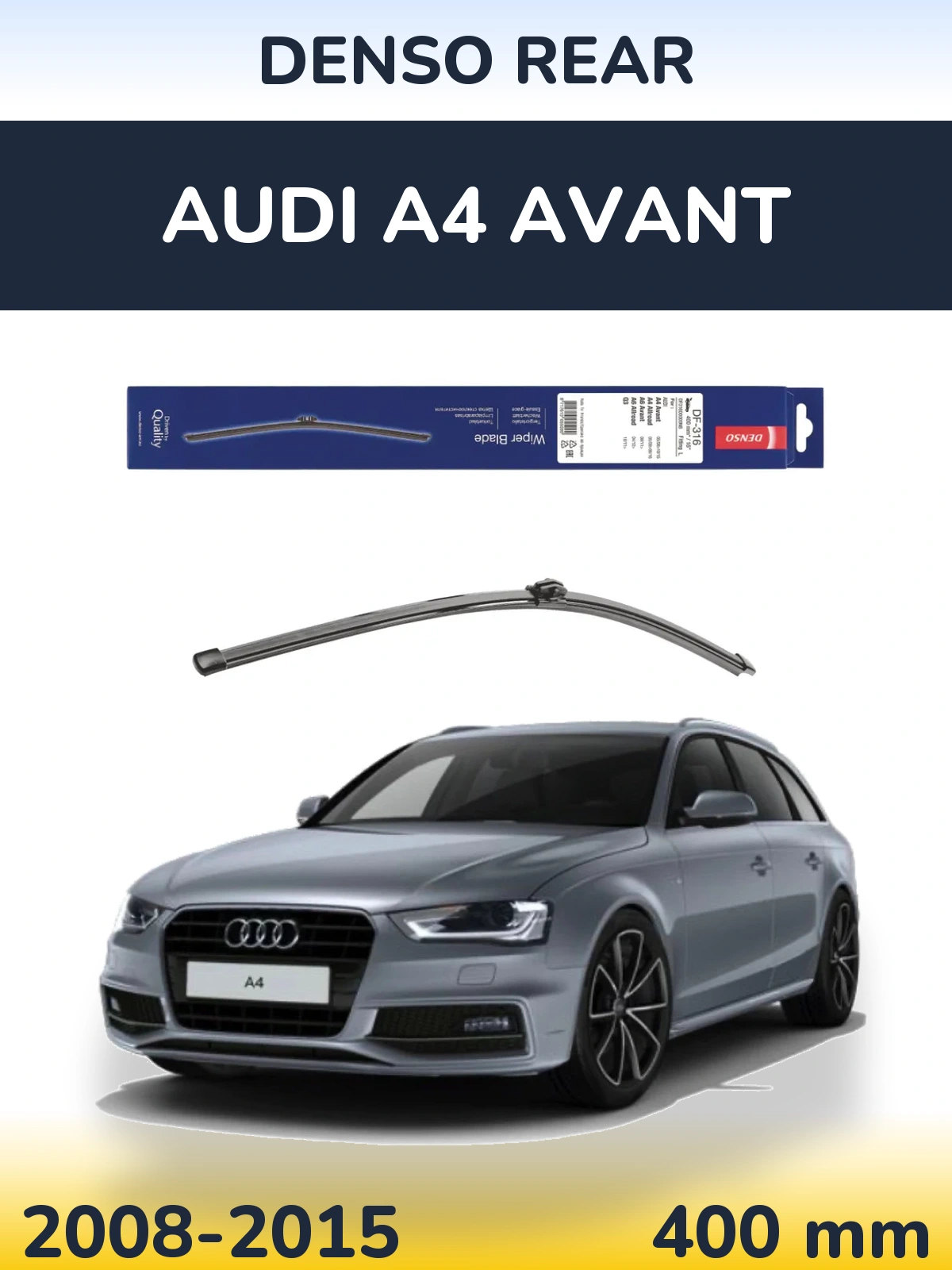 Задний дворник Denso Rear 400 мм для Audi A4 Avant 2008-2015