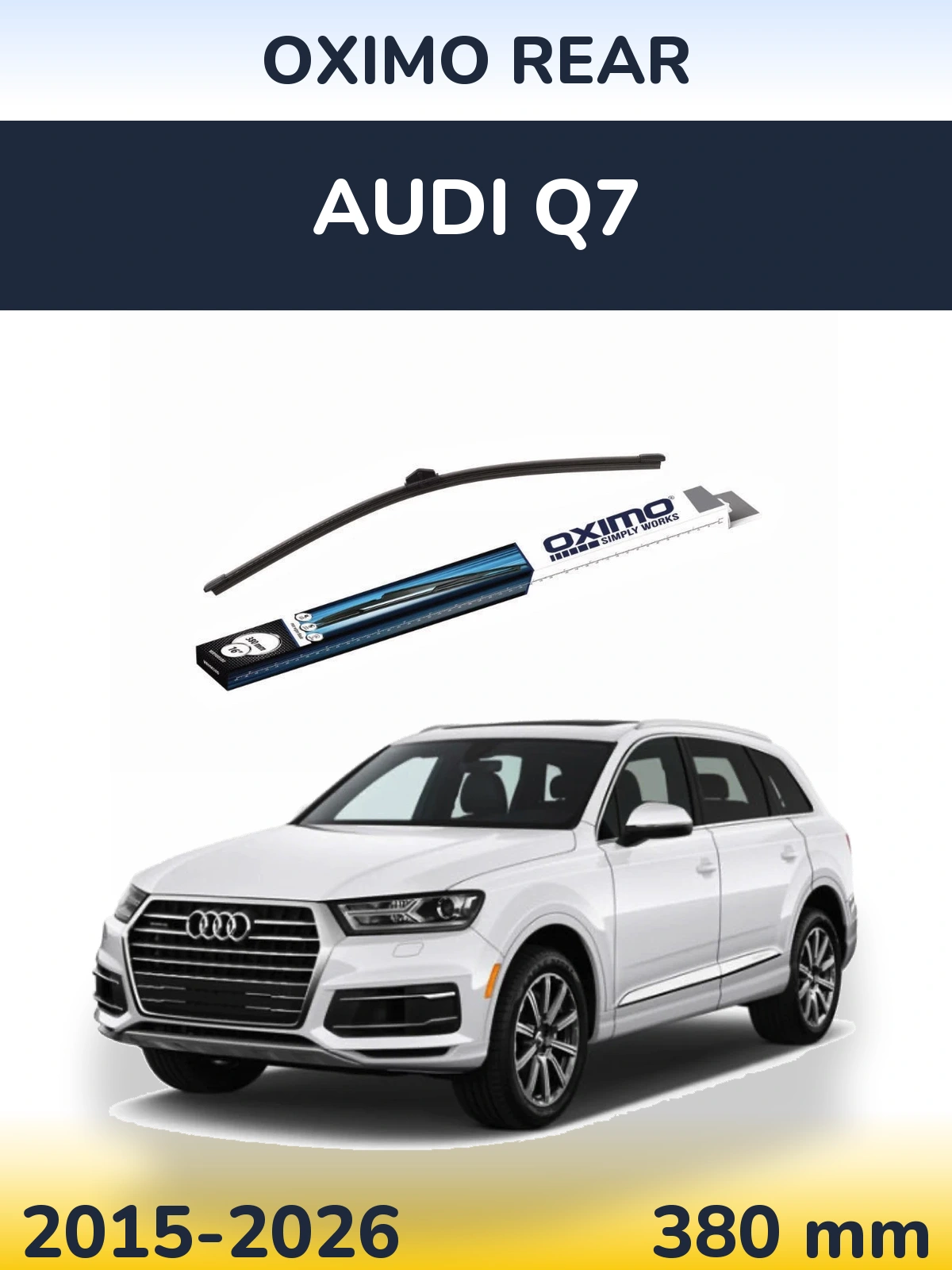 Задний дворник Oximo Rear 380 мм для Audi Q7 2015-2026