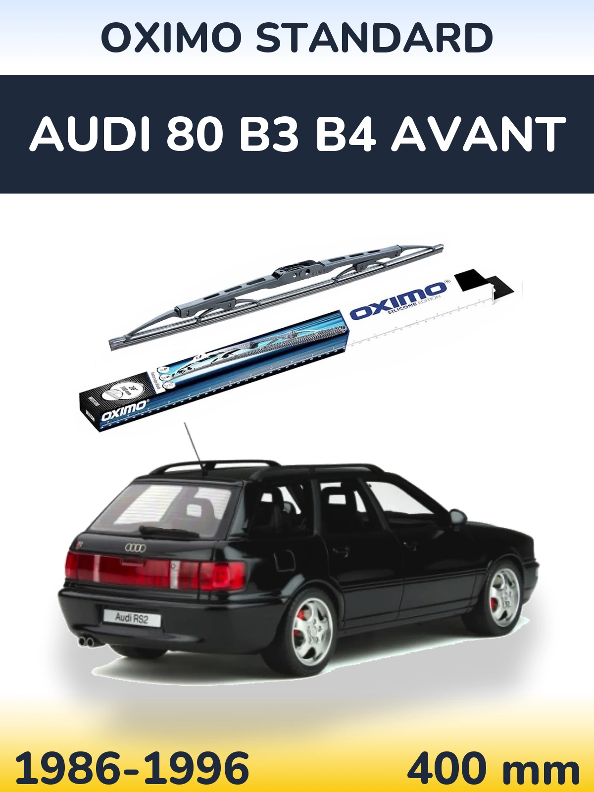 Tylna wycieraczka Oximo Standard 400 mm do Audi 80 B3 B4 Avant 1986-1996