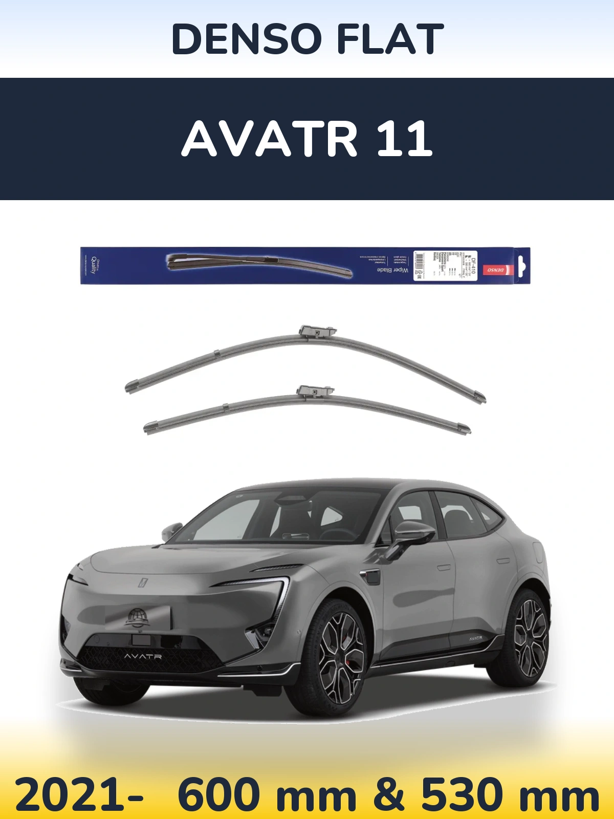 Комплект передних дворников Denso Flat 600 & 520 мм для Avatr 11 2021-2026
