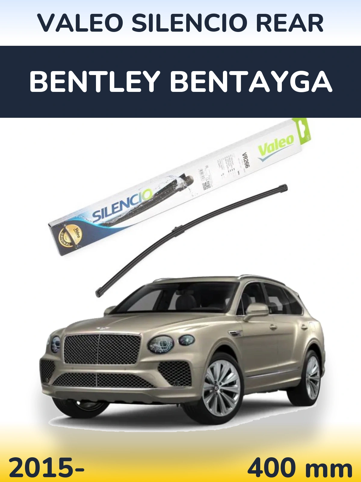 Задний дворник Valeo Silencio Rear 400 мм для Bentley Bentayga 2015-2026