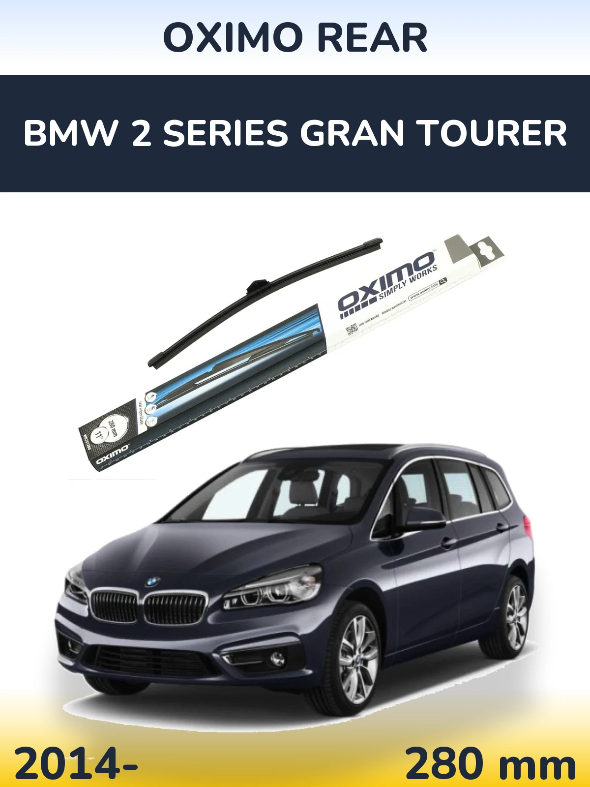 Задня щітка Oximo Rear 280 мм для BMW 2 Series Gran Tourer 2014-2026