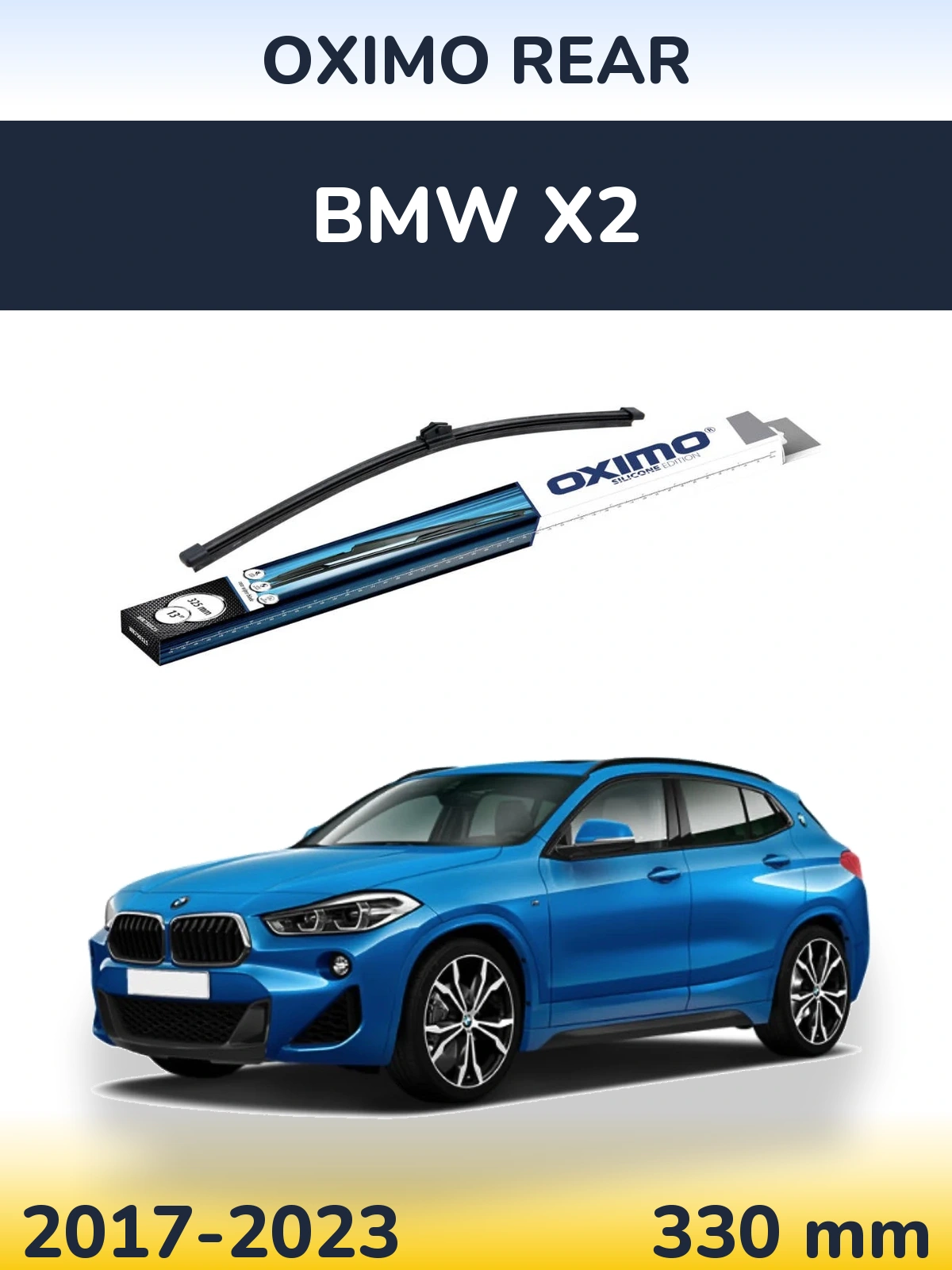 Rear wiper blade Oximo Rear 325 mm for BMW X2 2017-2023