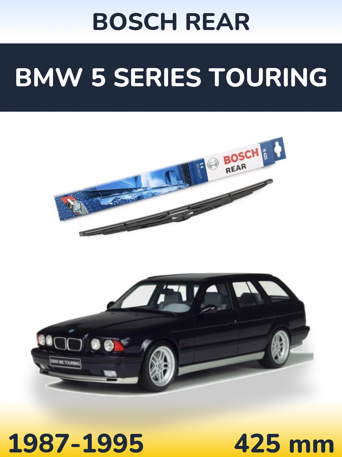Rear wiper blade BOSCH Rear 425 mm for BMW 5 Series Touring 1987-1995