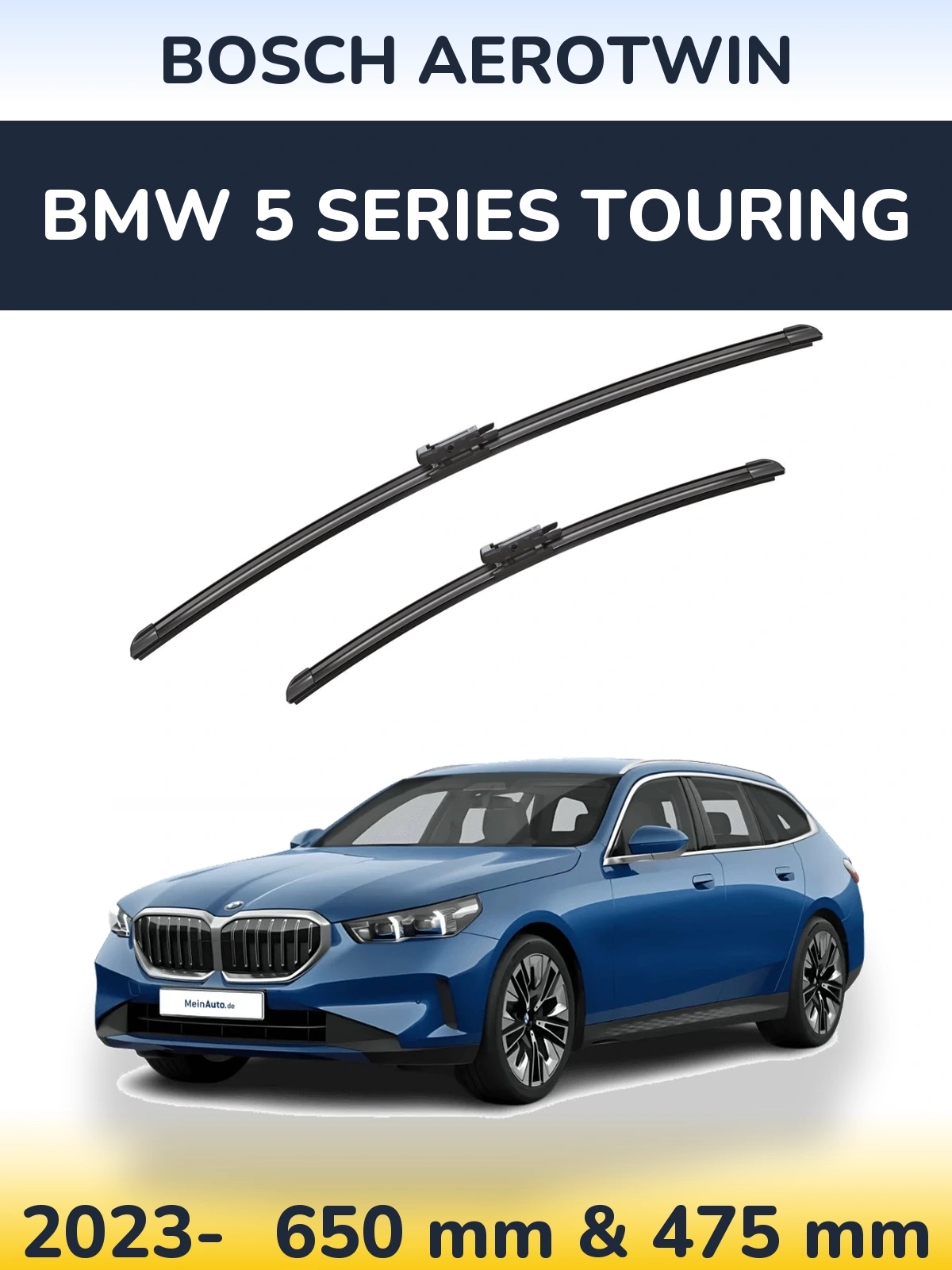 Komplet przednich wycieraczek BOSCH AeroTwin 650 & 475 mm do BMW Seria 5 Touring 2023-2026