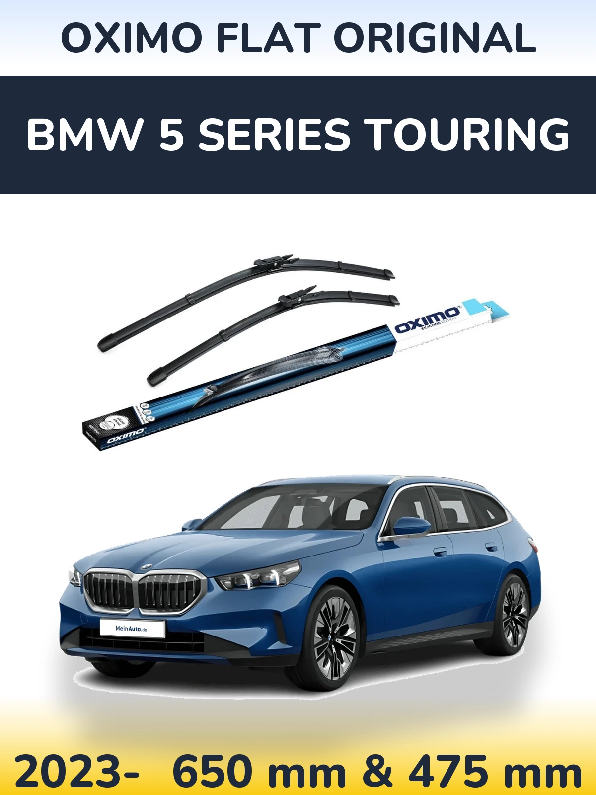 Komplet przednich wycieraczek Oximo Flat Original 650 & 475 mm do BMW Seria 5 Touring 2023-2026