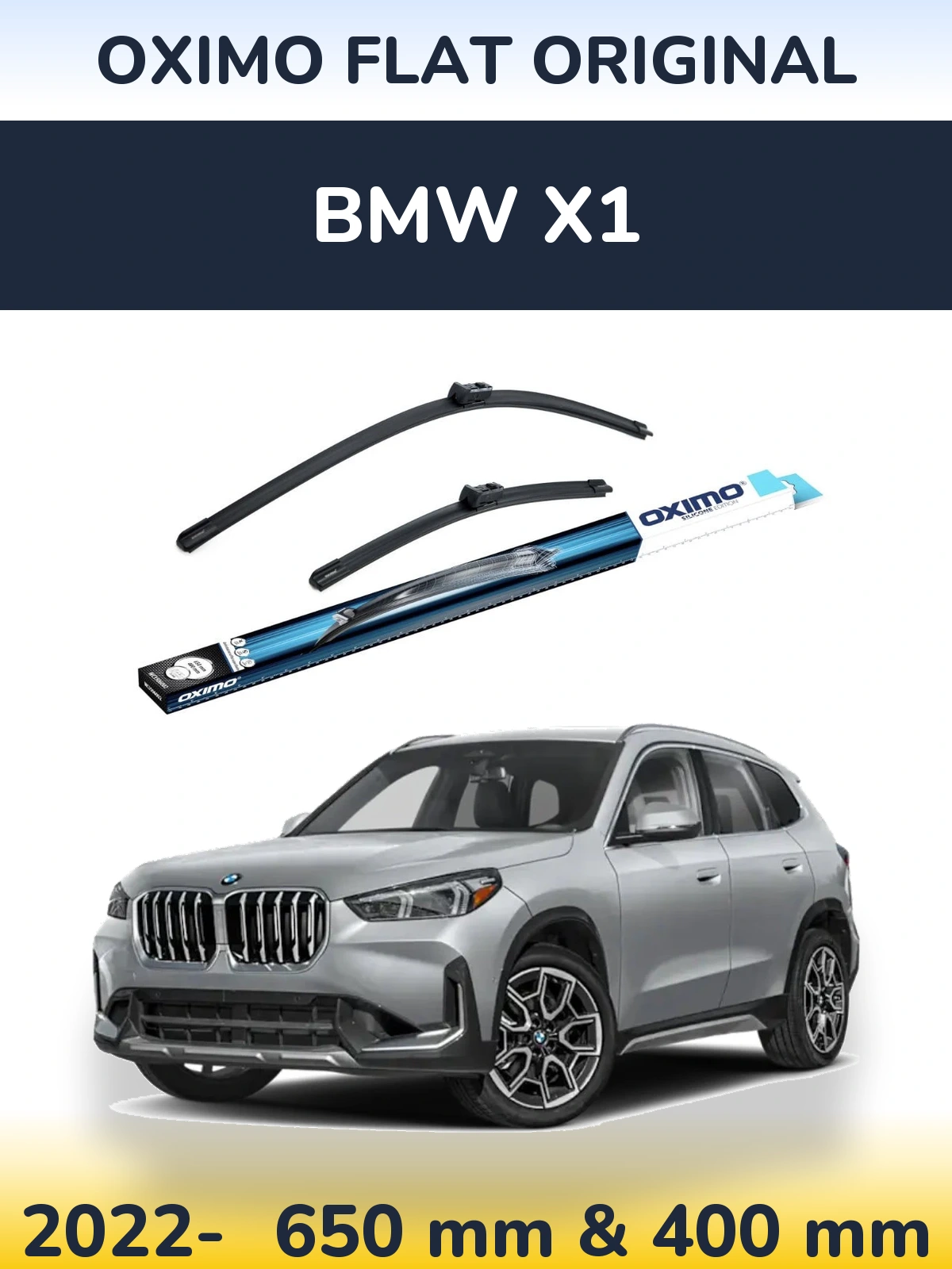 Komplet przednich wycieraczek Oximo Flat Original 650 & 400 mm do BMW X1 2022-2026