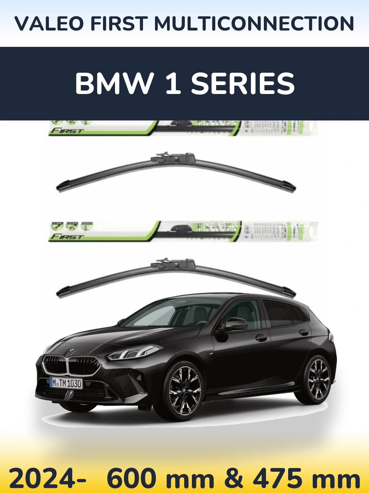 Komplet przednich wycieraczek Valeo First MultiConnection 600 & 475 mm do BMW Seria 1 2024-2026