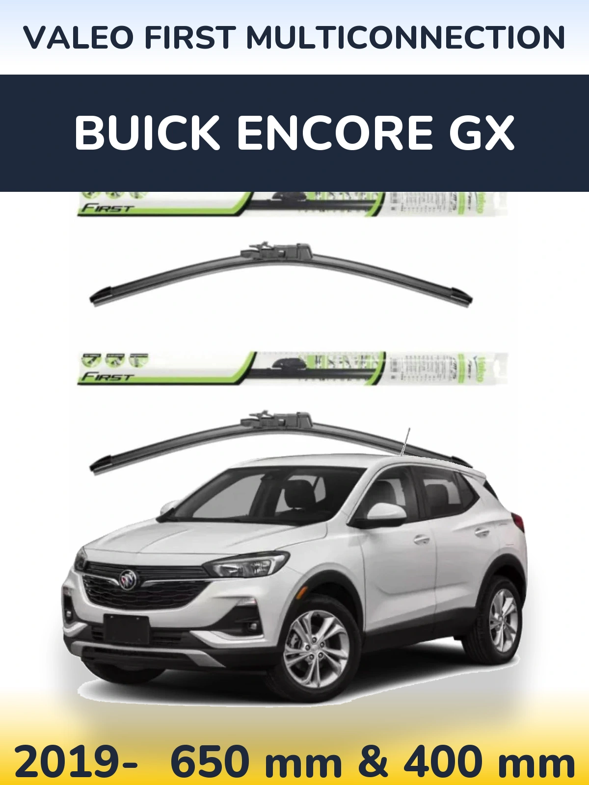 Комплект передніх щіток Valeo First MultiConnection 650 & 400 мм для Buick Encore GX 2019-2026