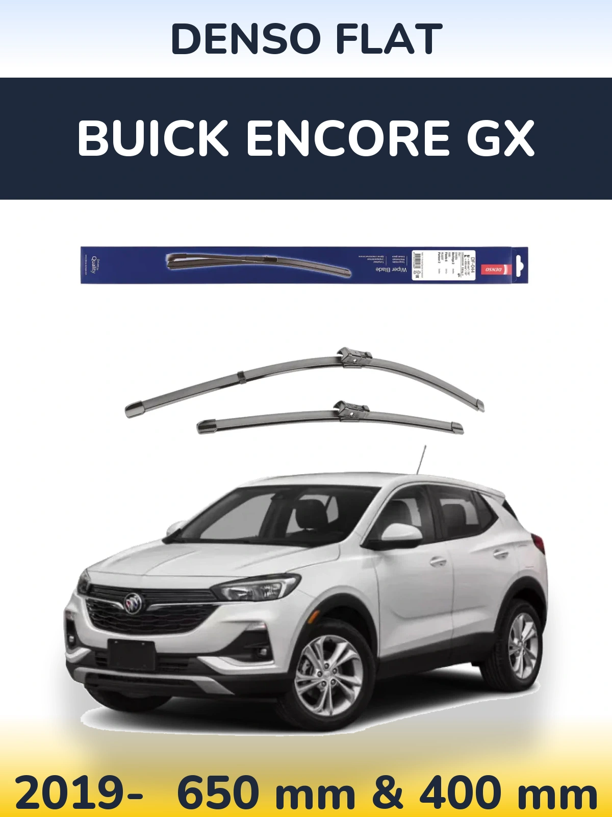 Komplet przednich wycieraczek Denso Flat 650 & 400 mm do Buick Encore GX 2019-2026